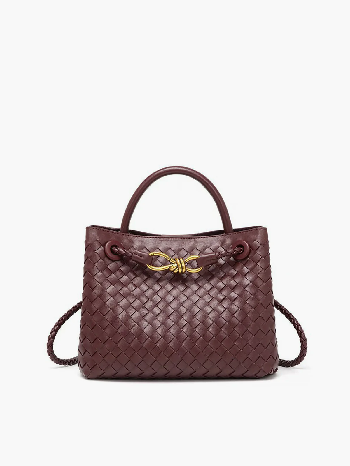 Metal Twist Detail Handle Bag - Image 5