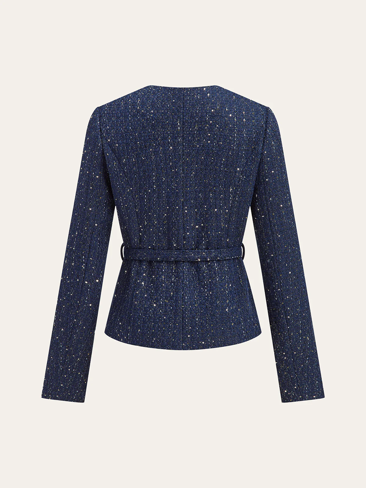 Metallic Button Tweed Jacket - Image 2