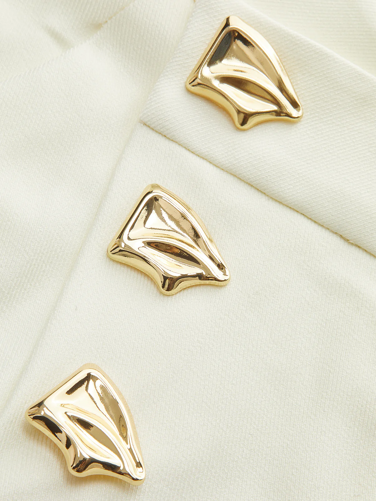 Mid-Waist Asymmetric Metal Detail Wide-Leg Pants - Image 4