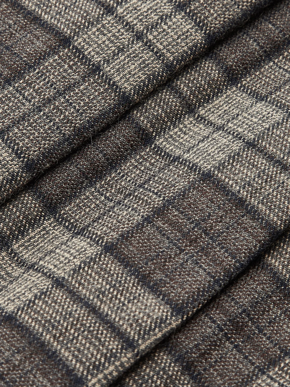 Mid-Waist Checked Pleated Skirt With Belt - Image 3