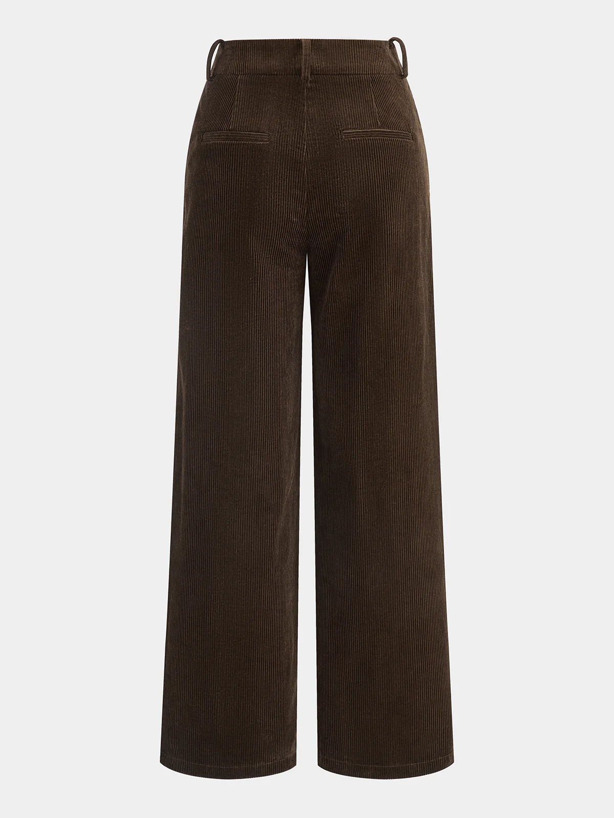 Mid-Waist Corduroy Straight-Leg Pants - Image 2