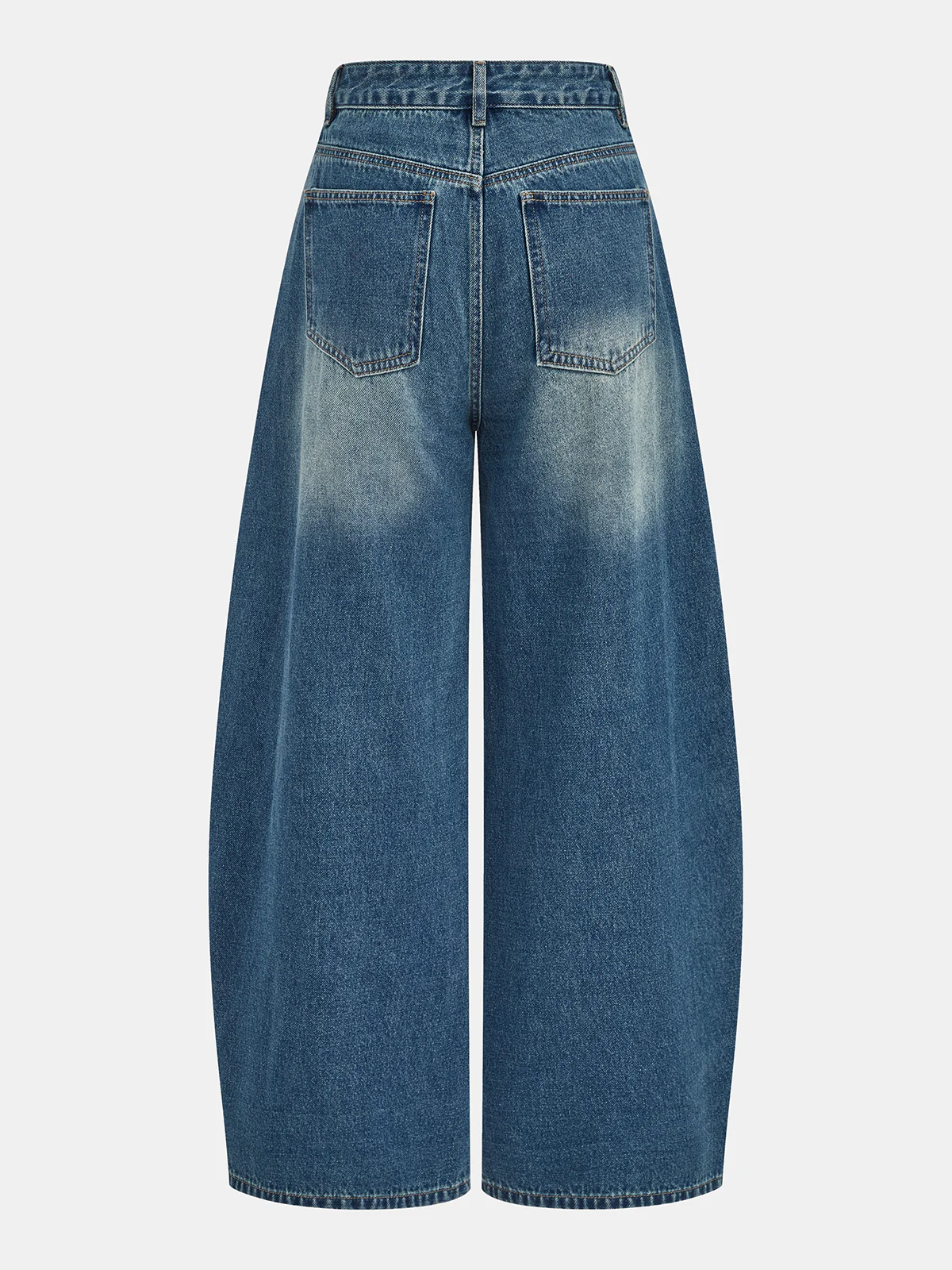 Mid-Waist Deconstructed Wide Leg Jeans - Image 2