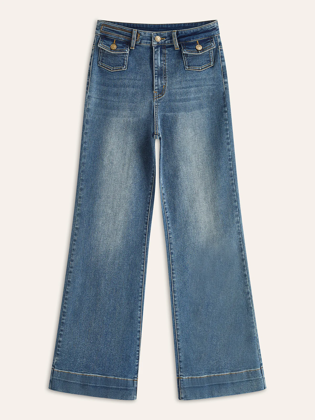 Mid-Waist Decor Pocket Pants - Image 6