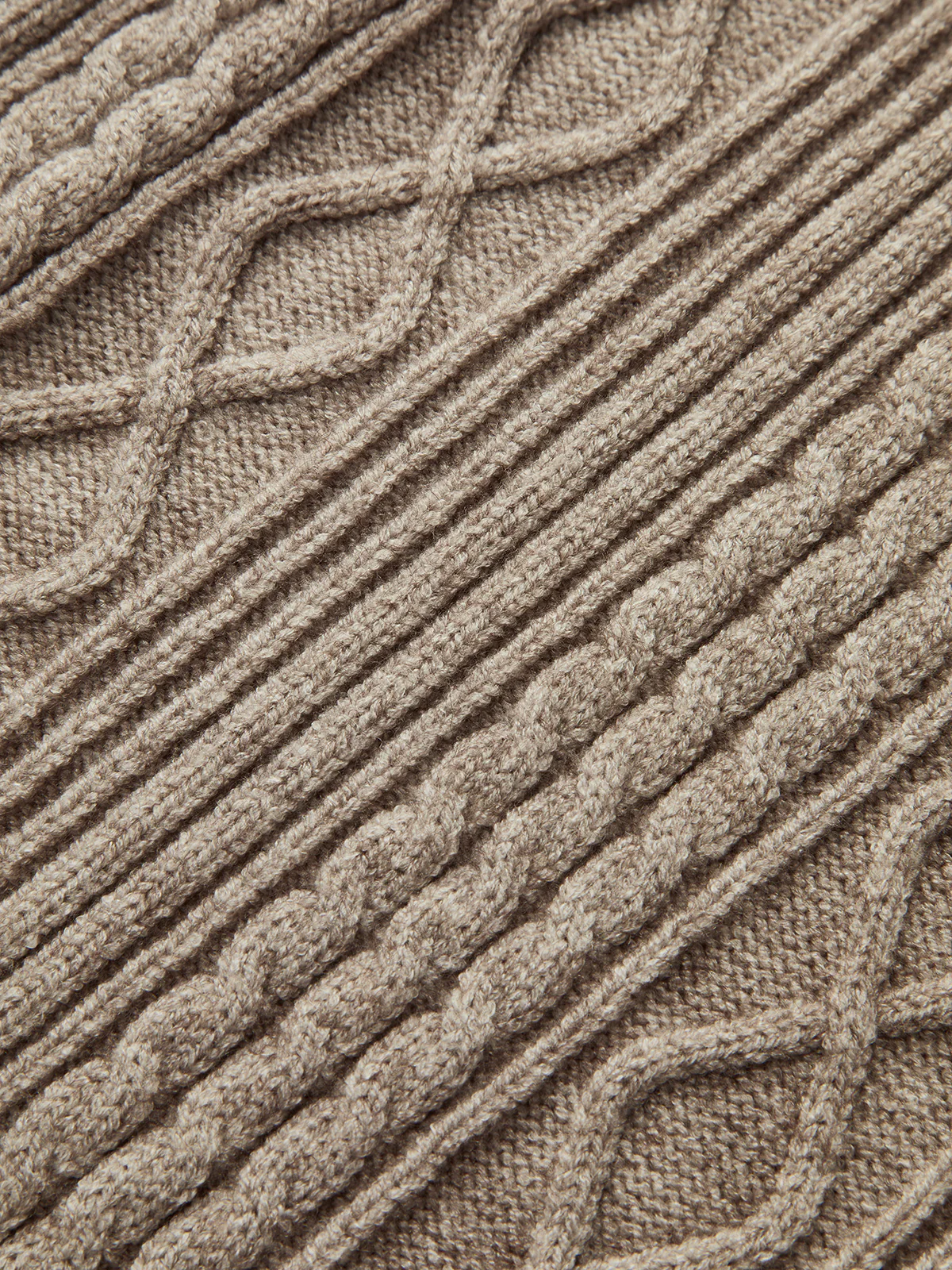 Mid-Waist Drawstring Cable Knit Pants - Image 2