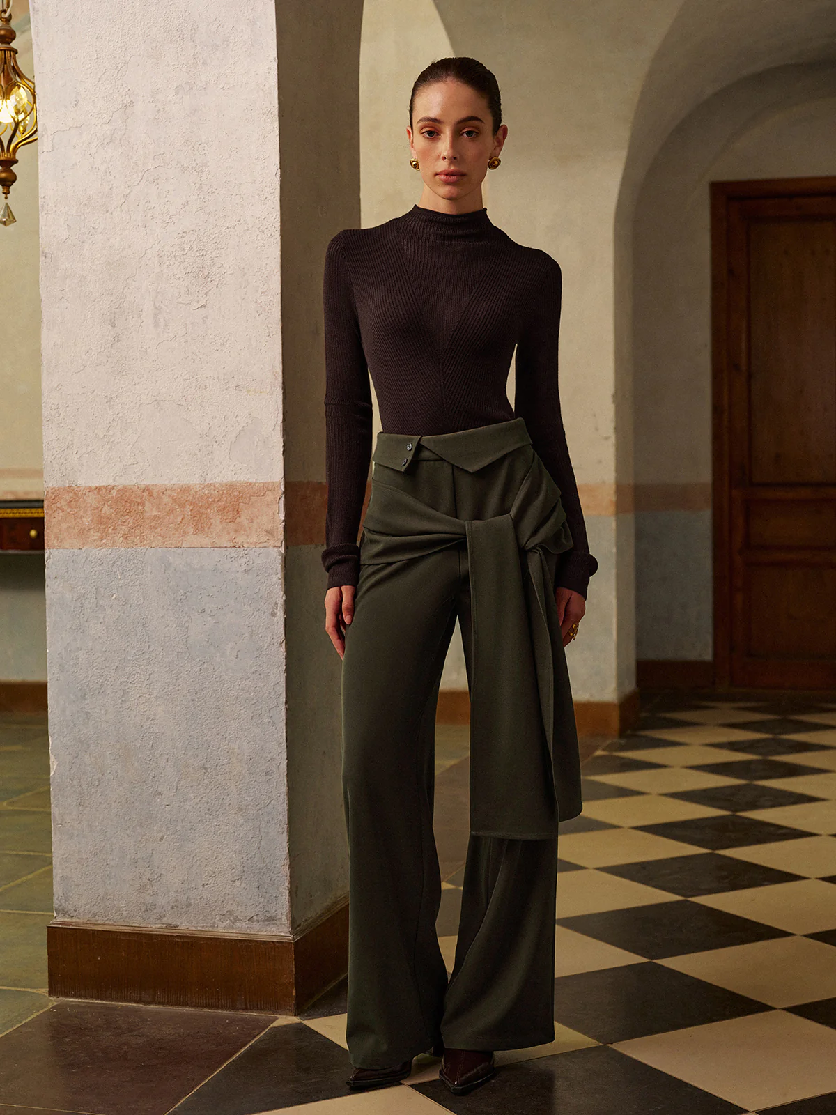 Mid-Waist Knotted Pants - Image 6