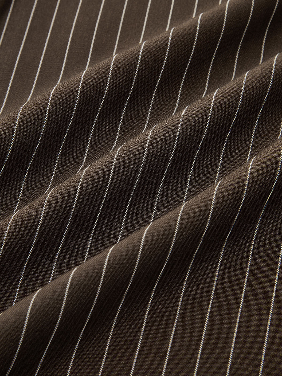 Mid-Waist Pinstripe Belted Pants - Image 4