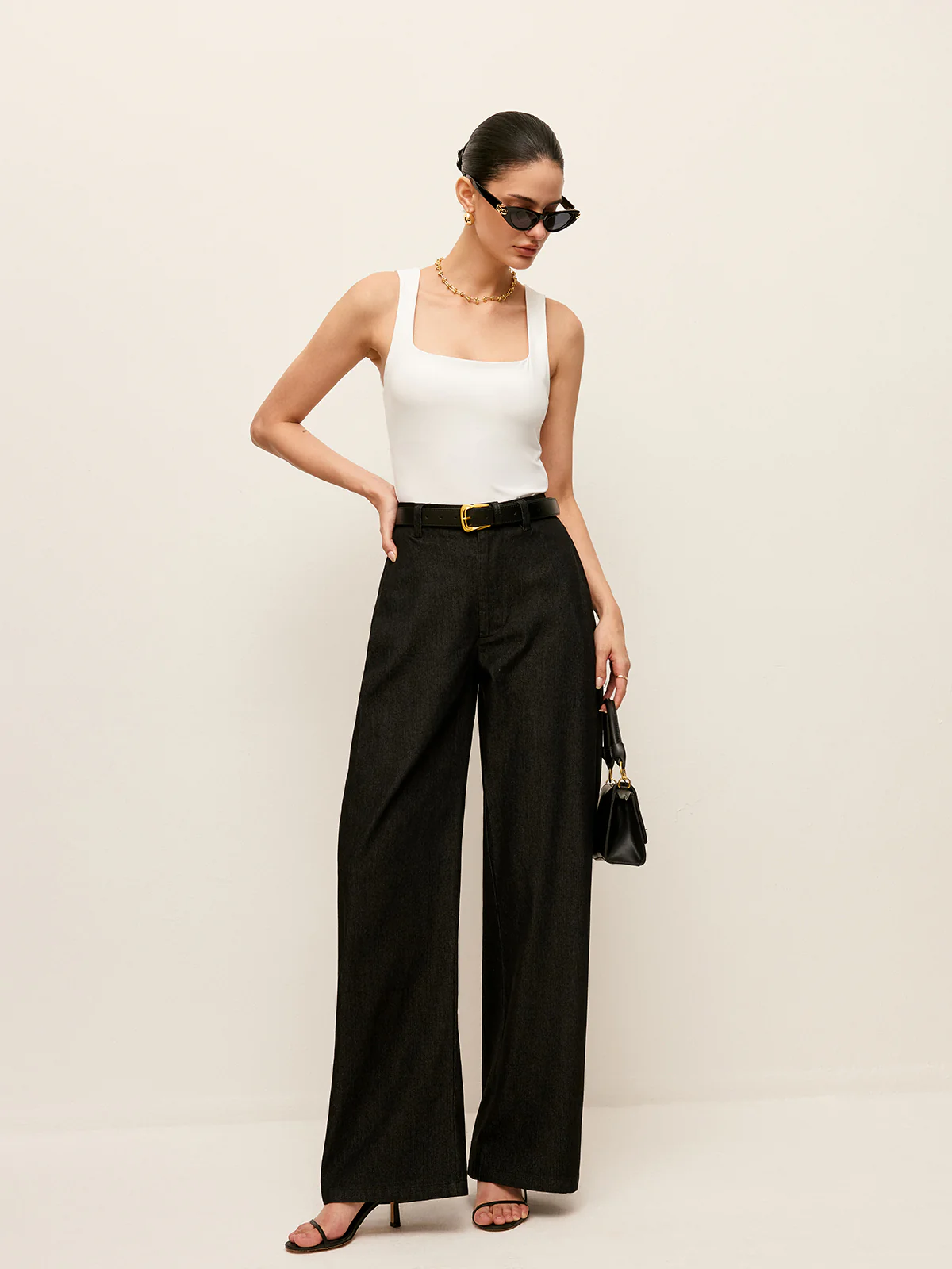 Mid-Waist Pockets Pants Without Belt - Image 5