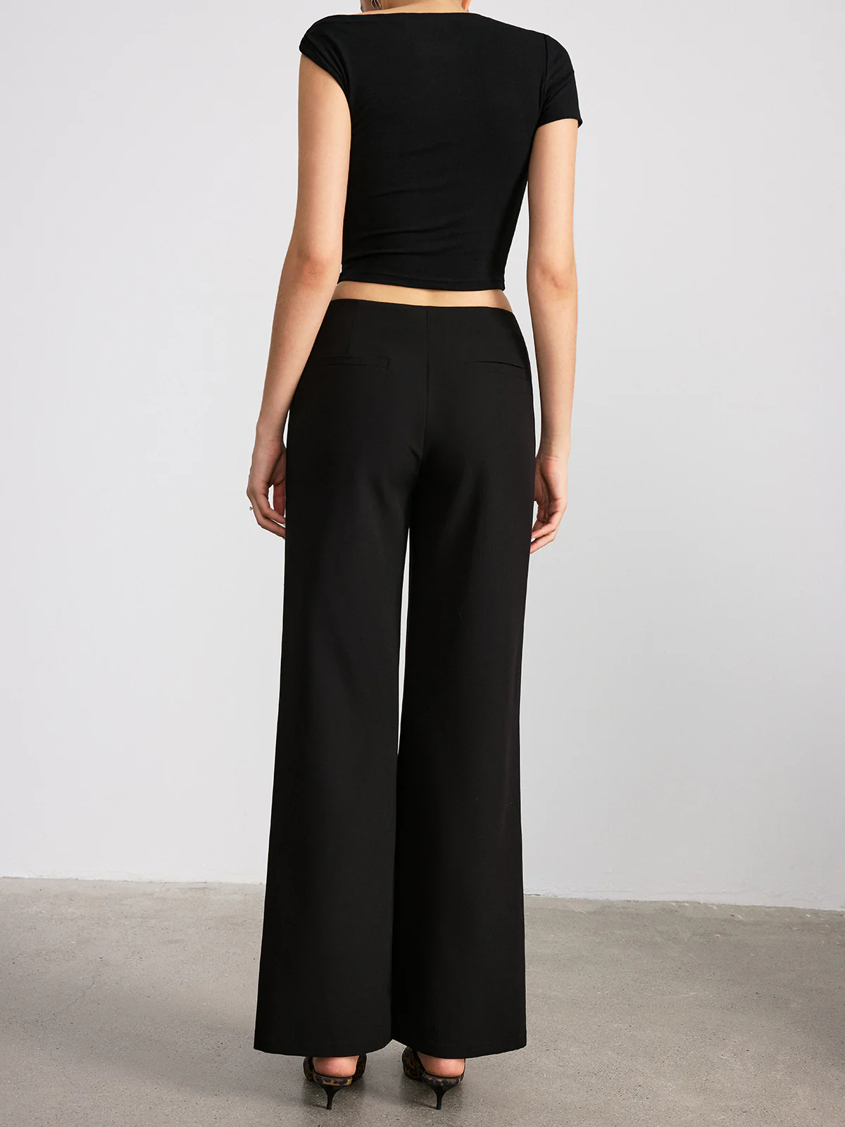 Mid-Waist Straight-Leg Pants - Image 3