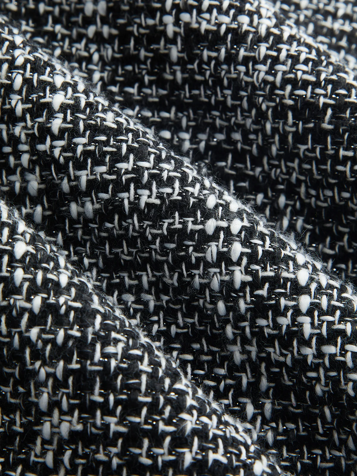 Mid-Waist Tweed Wide-Leg Pants - Image 3