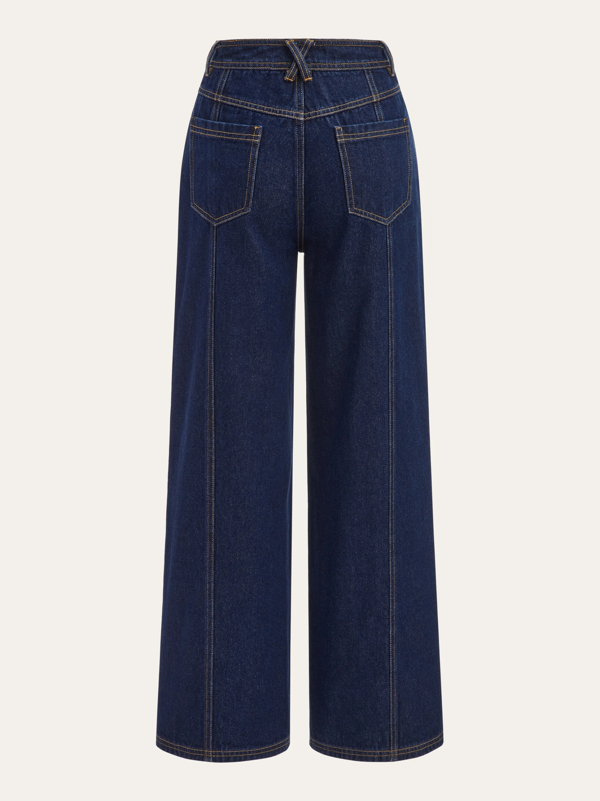 Mid-Waist Wide-Leg Button Front Jeans - Image 4