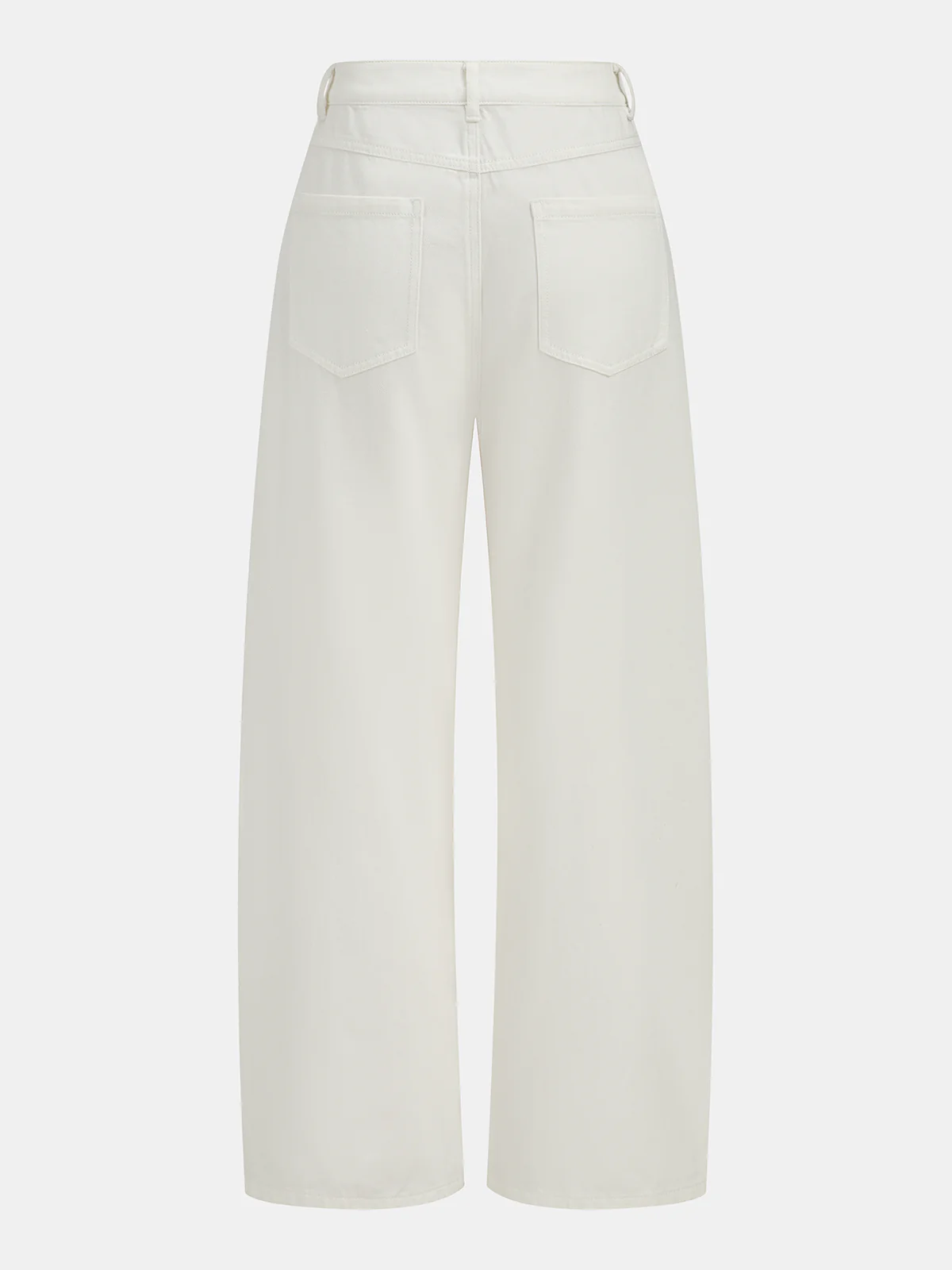 Mid Waist Wide Leg Denim Pants - Image 2