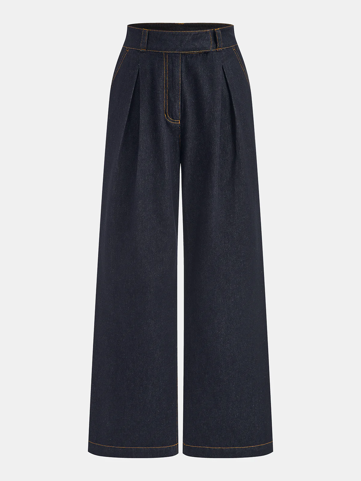 Mid-Waist Wide-Leg Jeans
