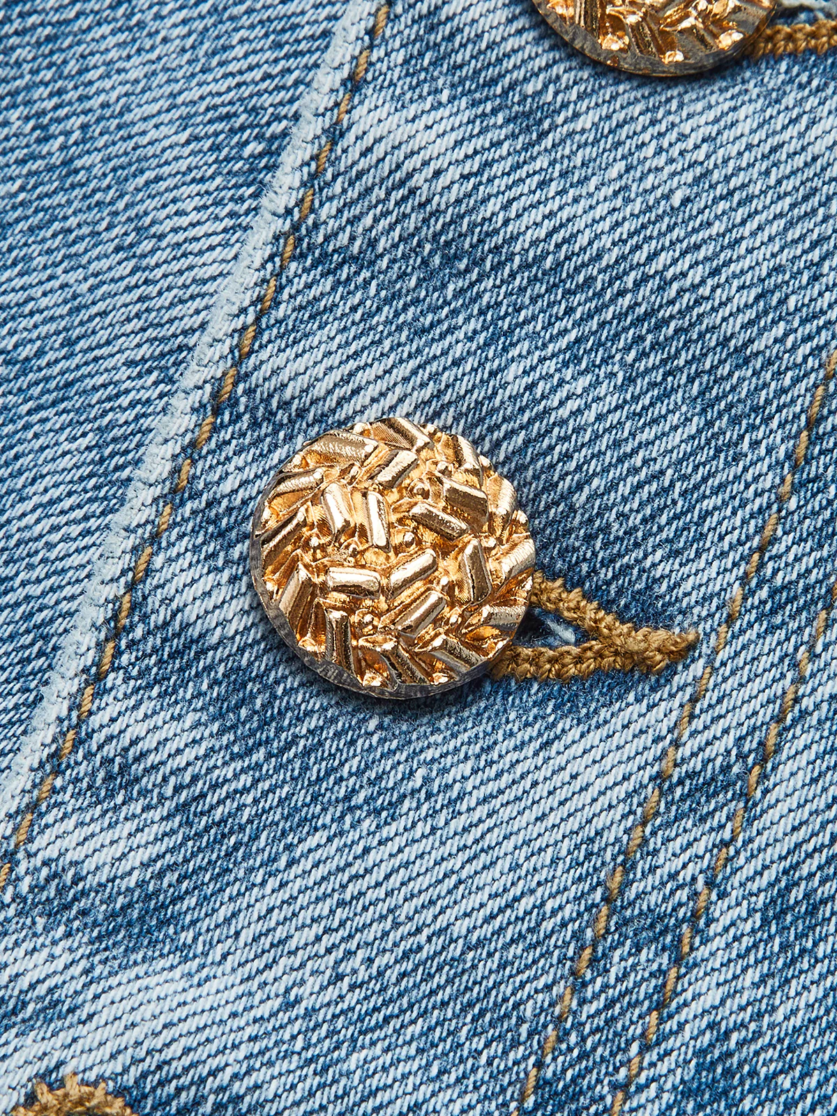 Mid-Waisted Button Flared Jeans - Image 4