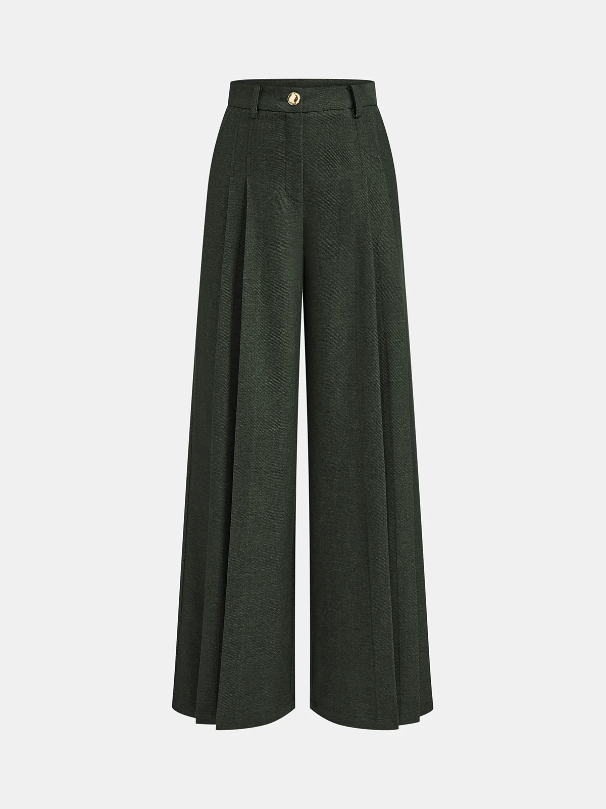 Mid-Waisted Pleated Wide-Leg Pants - Image 6