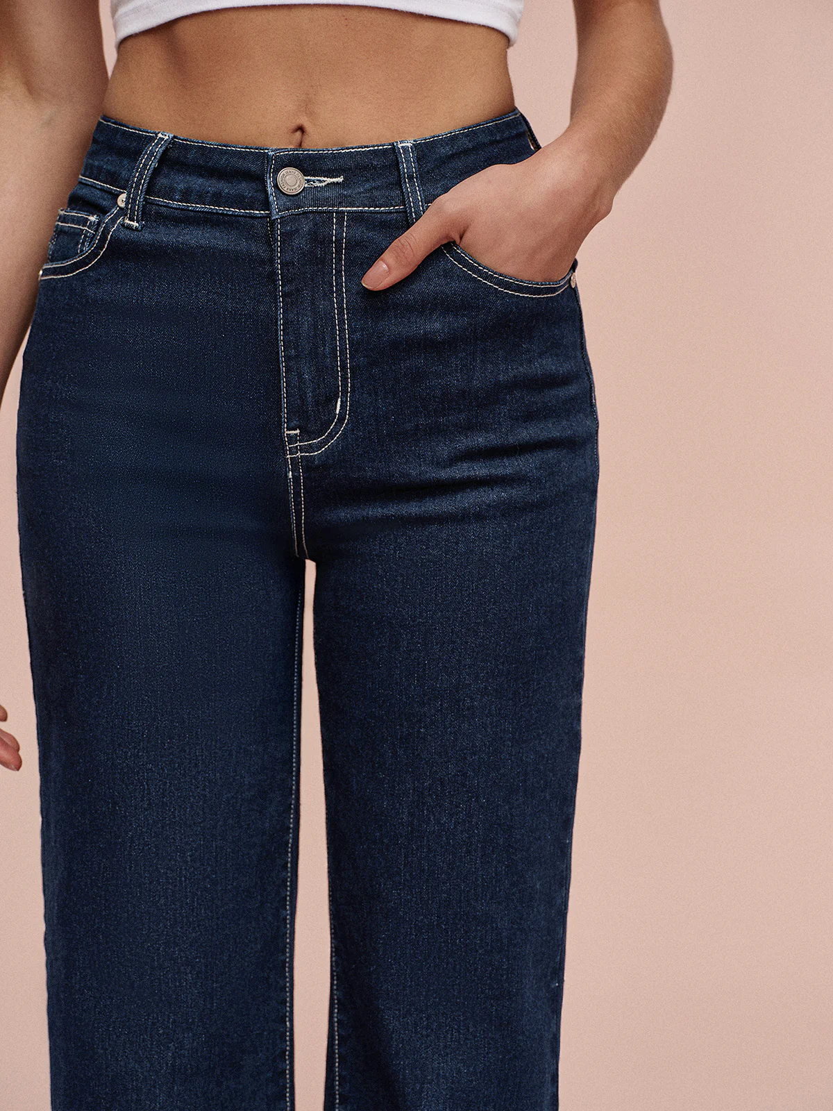 Mid-Waisted Straight-Leg Jeans - Image 5