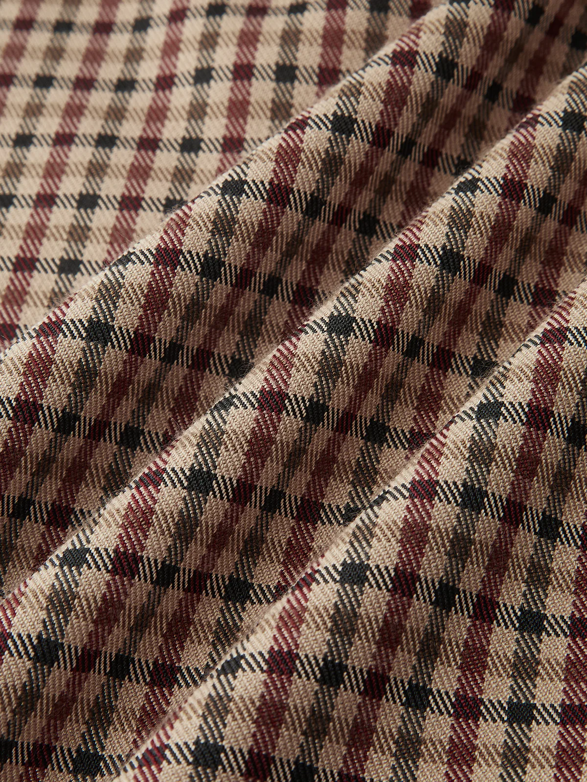 Mid-Waistt Checkered Wide-Leg Pants - Image 3