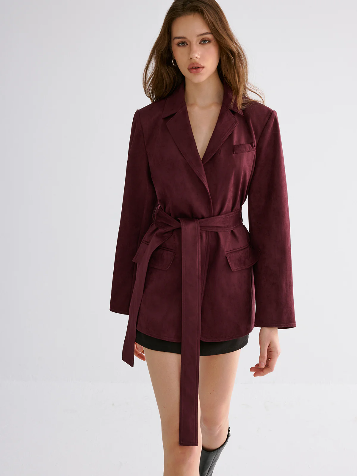 Minimal Belted Blazer - Image 2