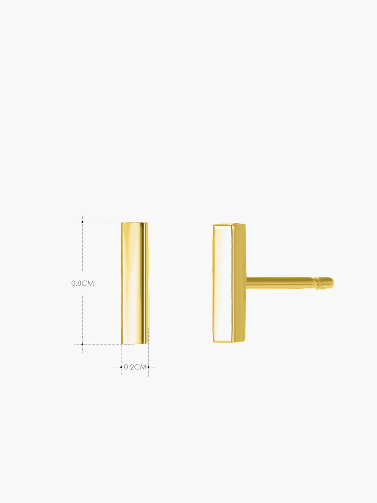 Minimalist Bar Stud Earrings - Image 3