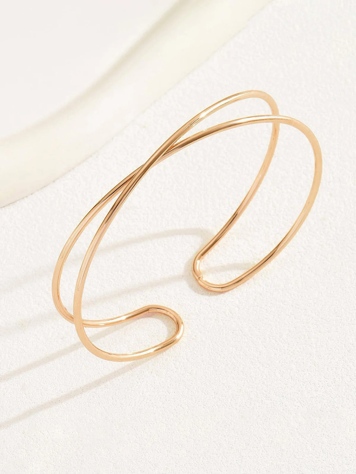 Minimalist Crisscross Upper Arm Cuff - Image 2