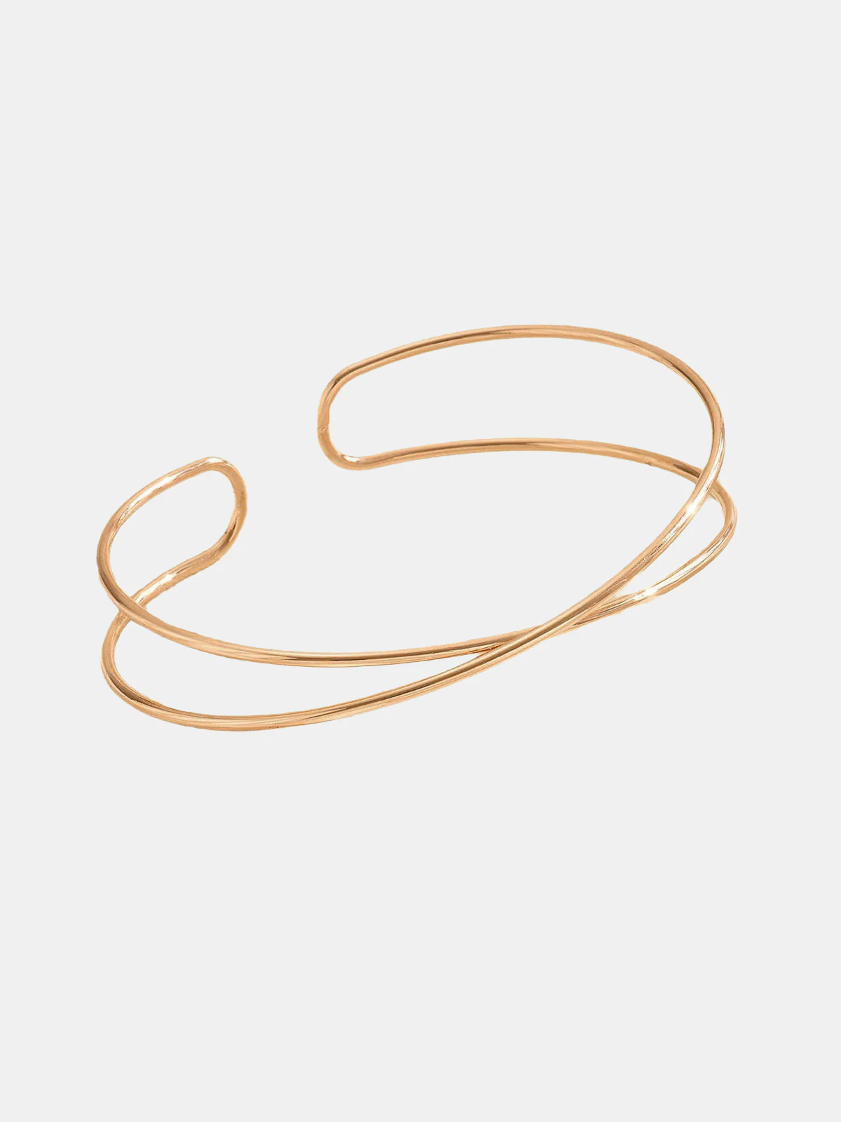 Minimalist Crisscross Upper Arm Cuff - Image 3