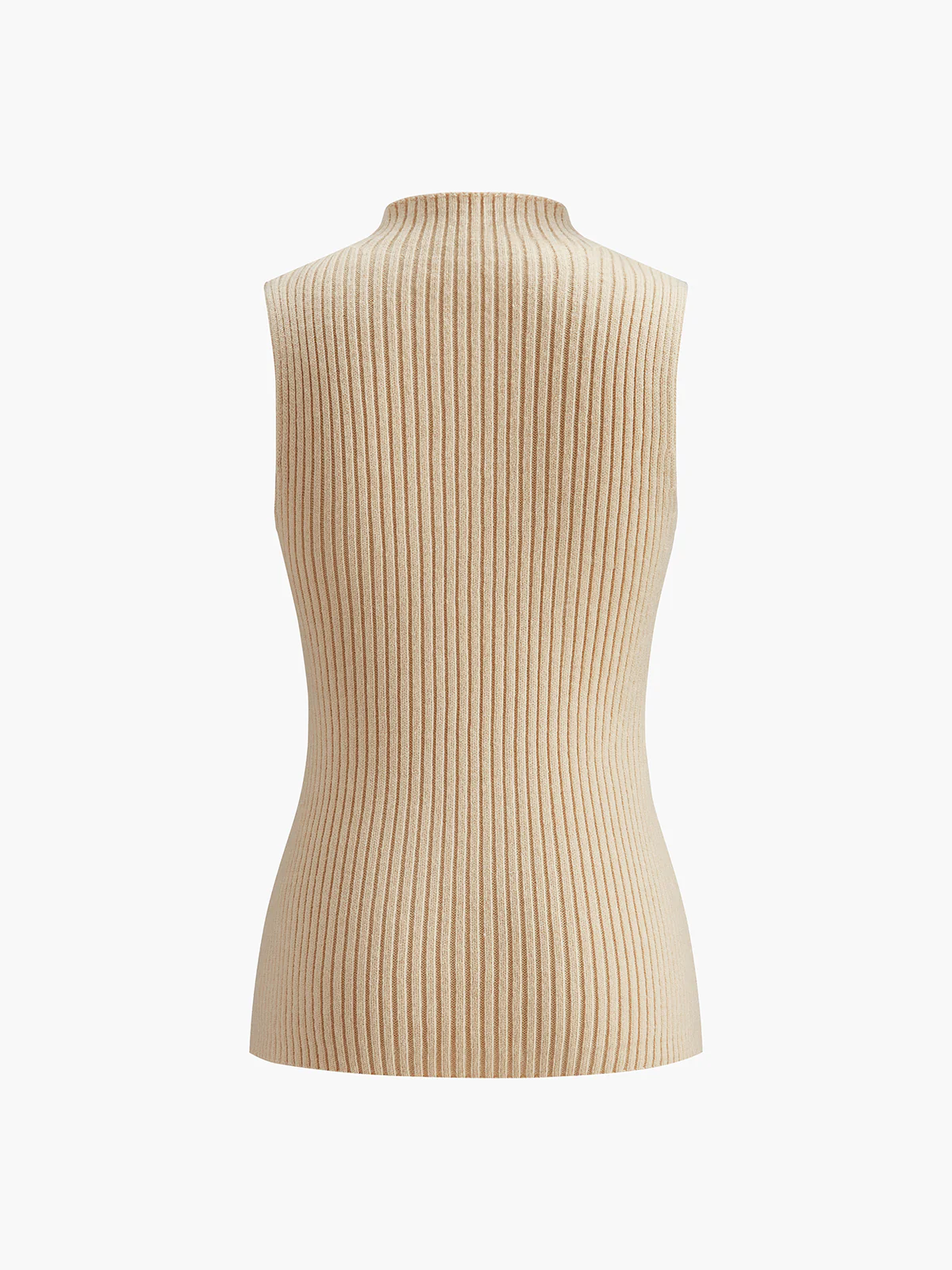 Minimalist Mock Neck Rib Tank Top - Image 6