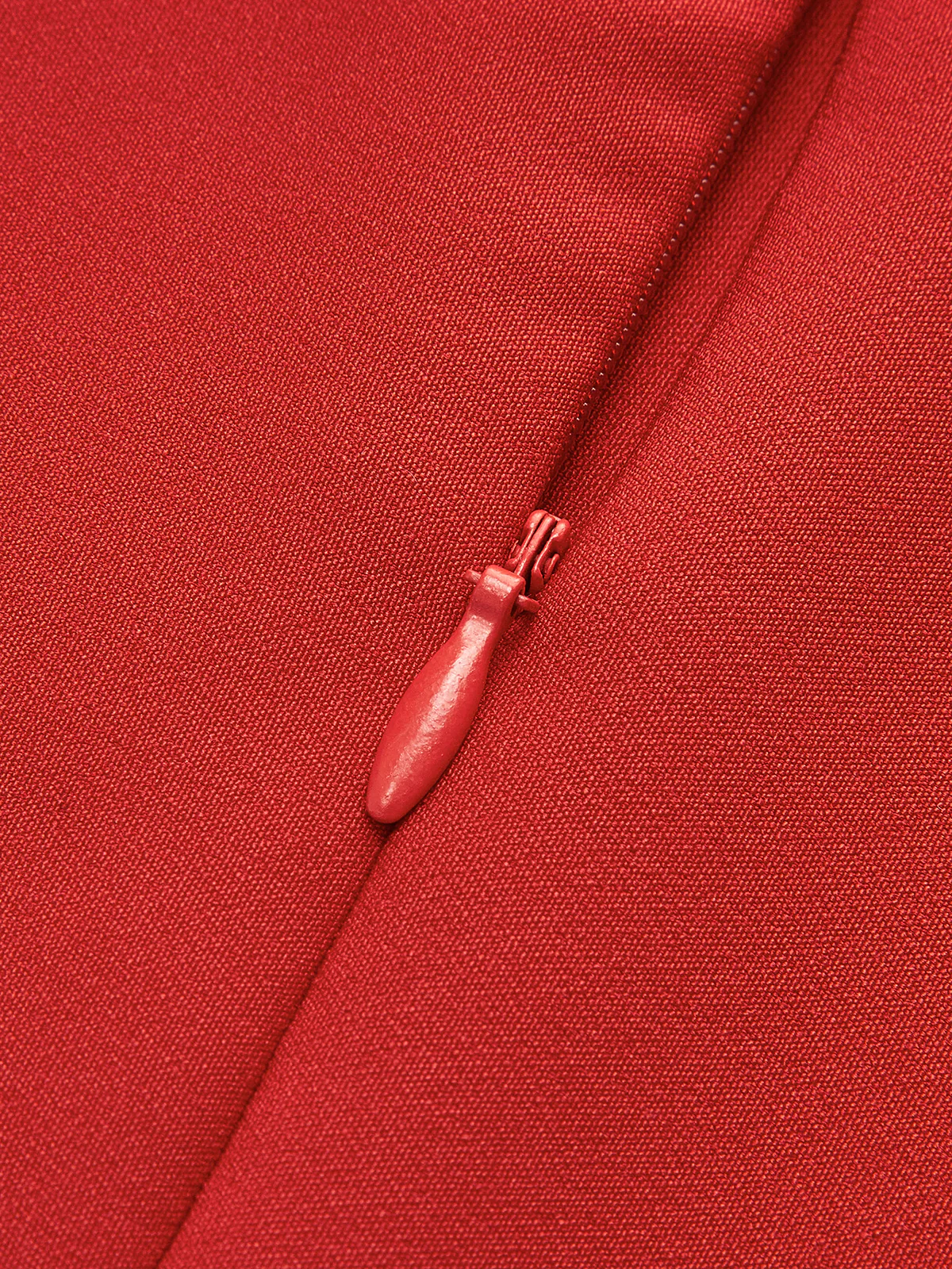 Minimalist Plain Mock Neck Dress - Image 7