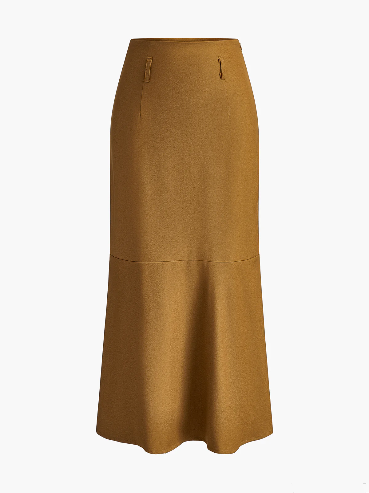 Minimalist Plain Maxi Skirt Without Belt - Image 5