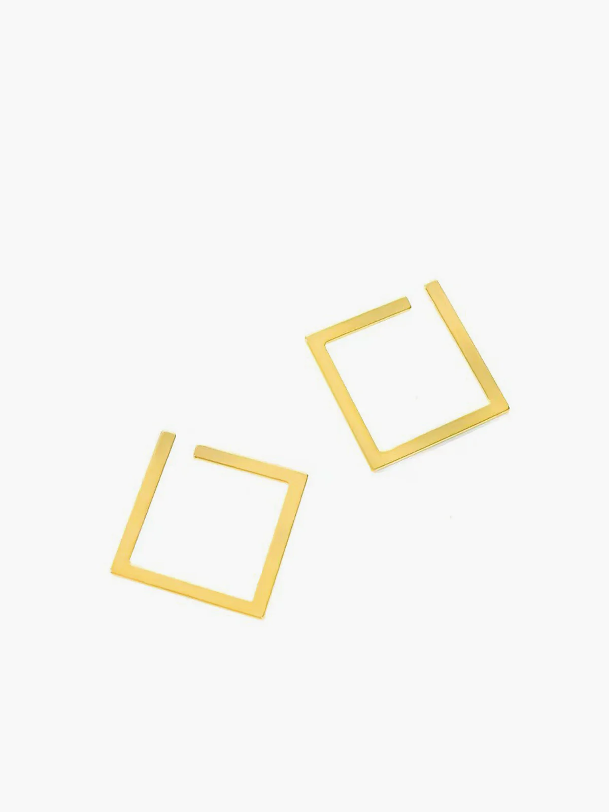Minimalist Square Drop Earrings - Image 4