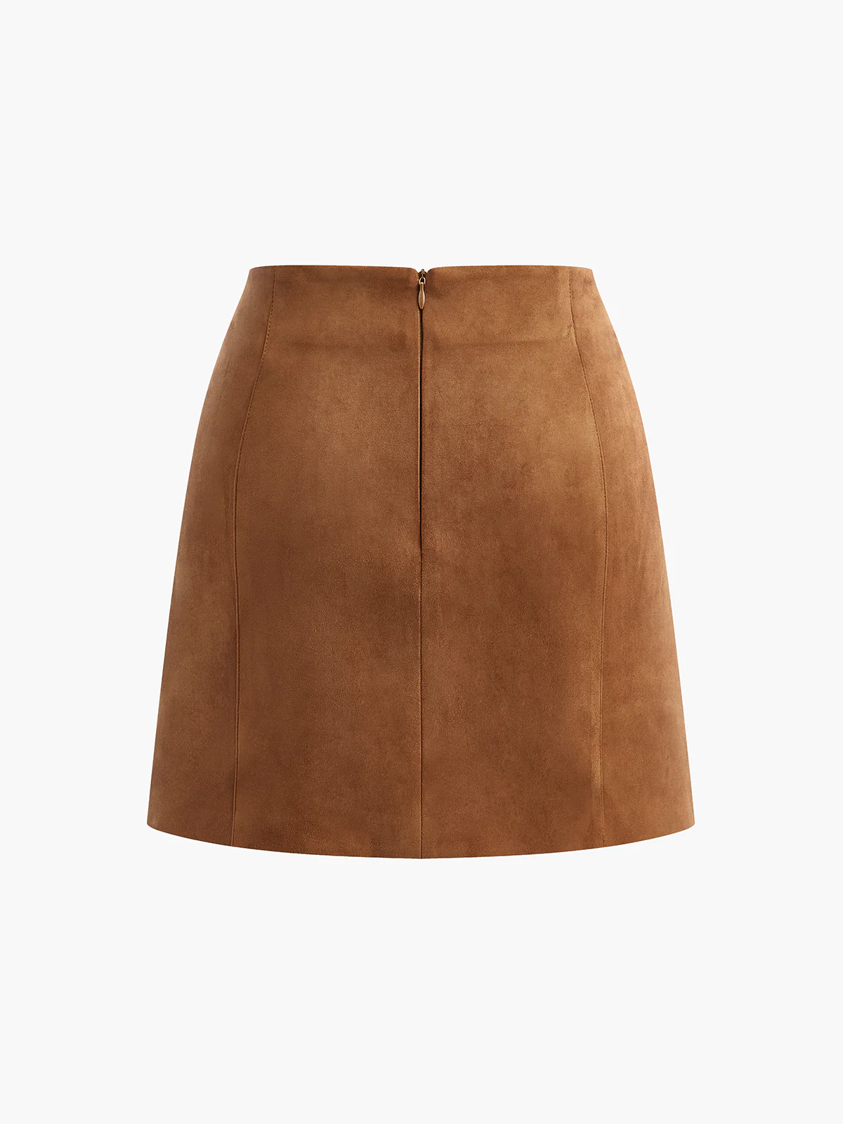 Minimalist Suede Effect Mini Skirt - Image 11