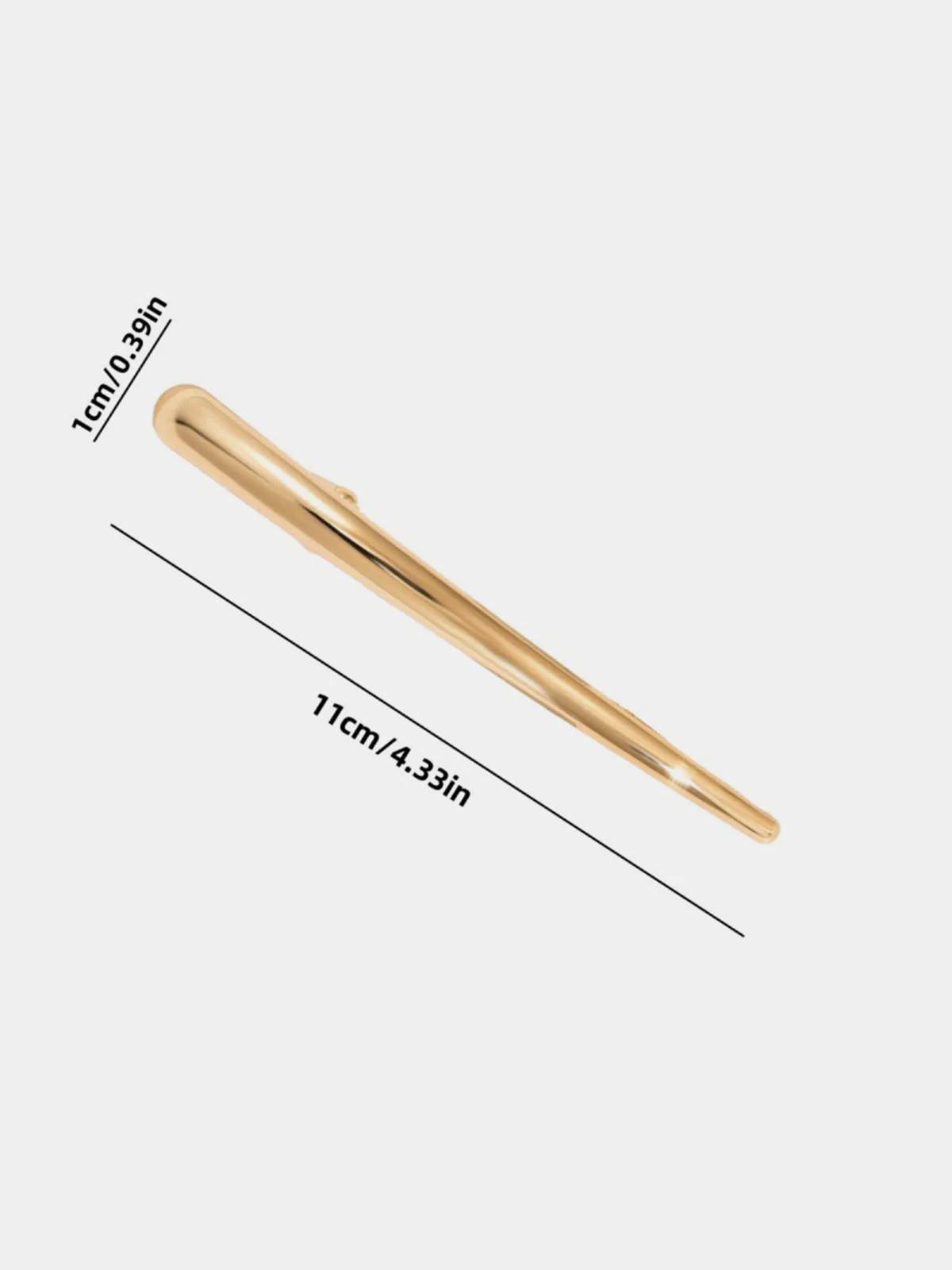Minimalist Tapered Bar Hair Clip - Image 3