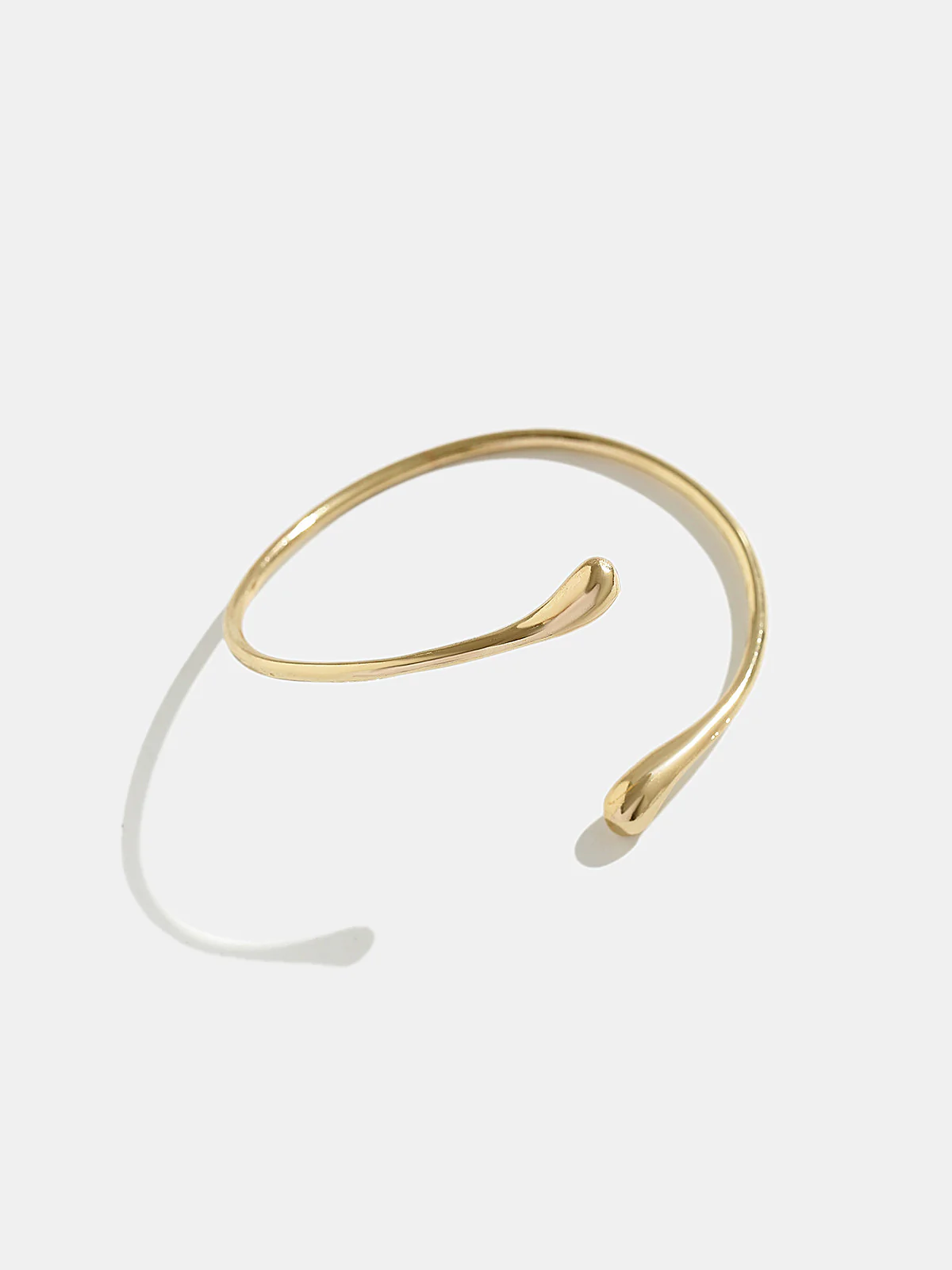 Minimalist Teardrop Open Upper Arm Cuff - Image 2