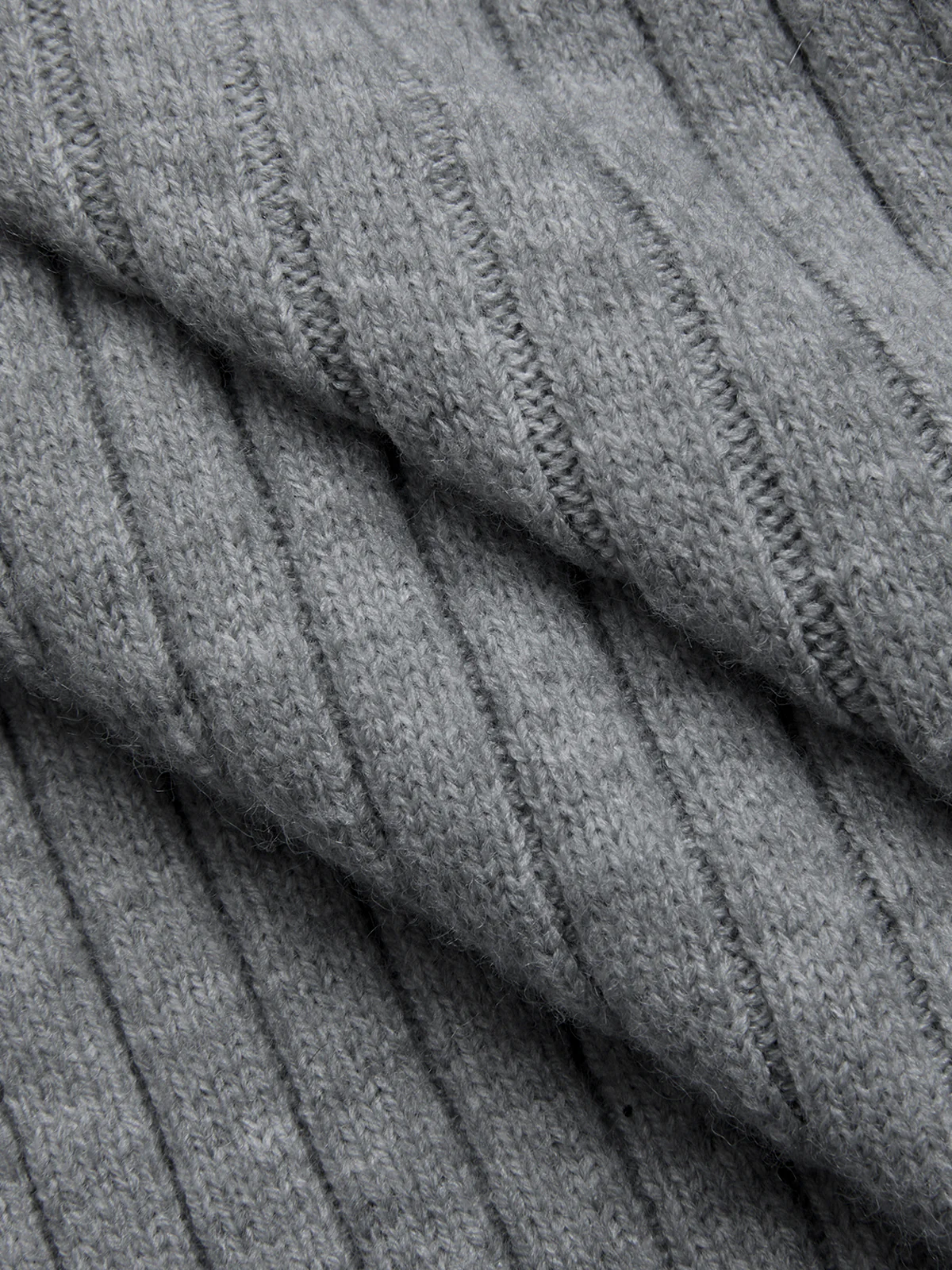 Mock Neck Cinched Waist Ribbed Knit Dress - Image 3