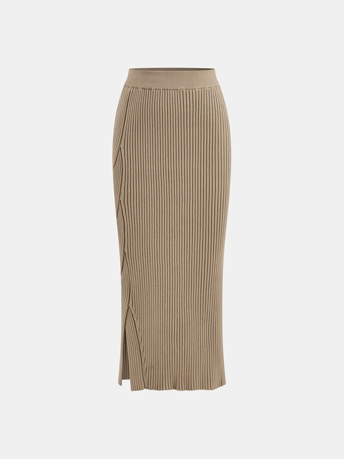 Mock Neck Cross-Over Crop Top and Midi Skirt Set - Image 3