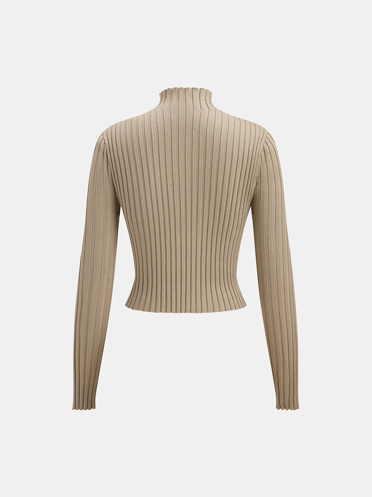Mock Neck Cross-Over Crop Top and Midi Skirt Set - Image 6