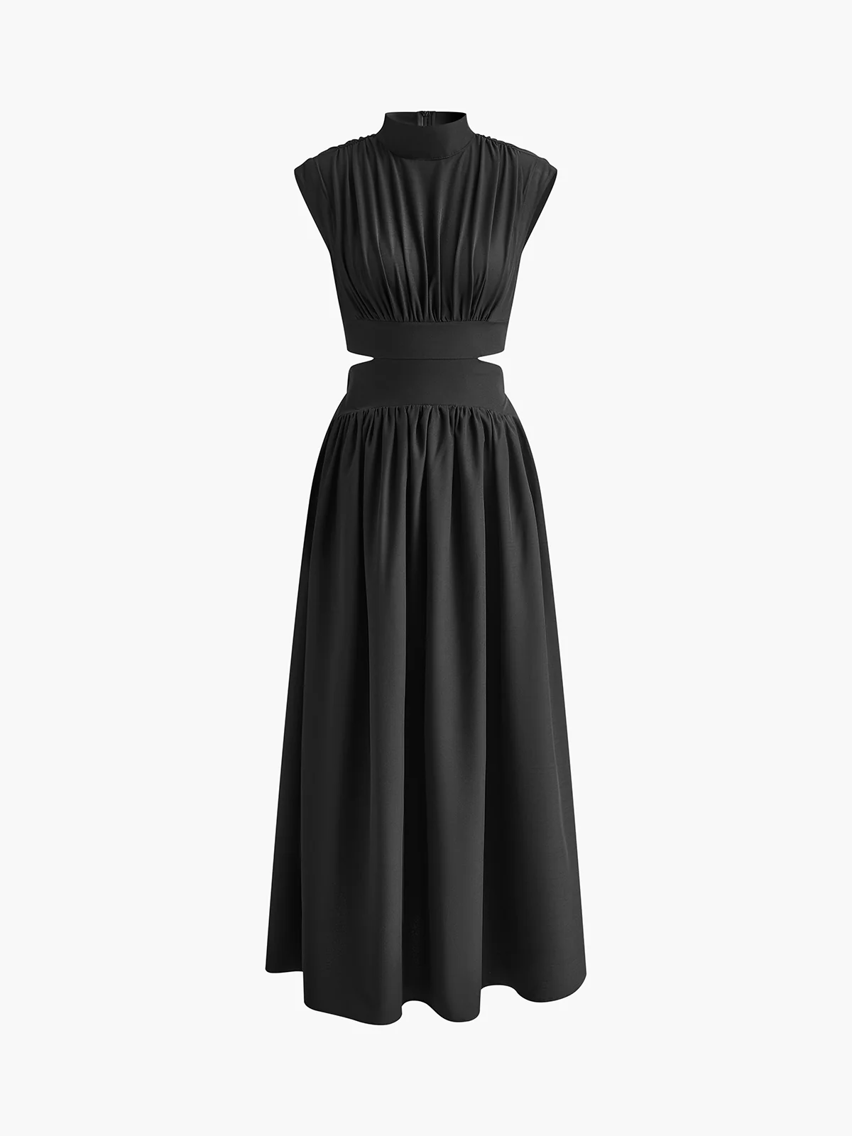 Mock Neck Cut Out Long Dress - Image 10