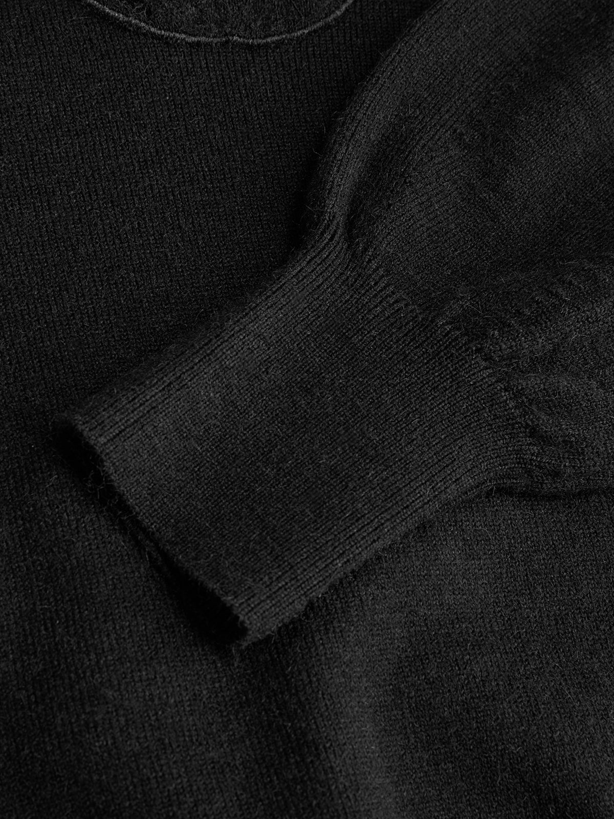 Mock Neck Lace Panel Sweater - Image 5