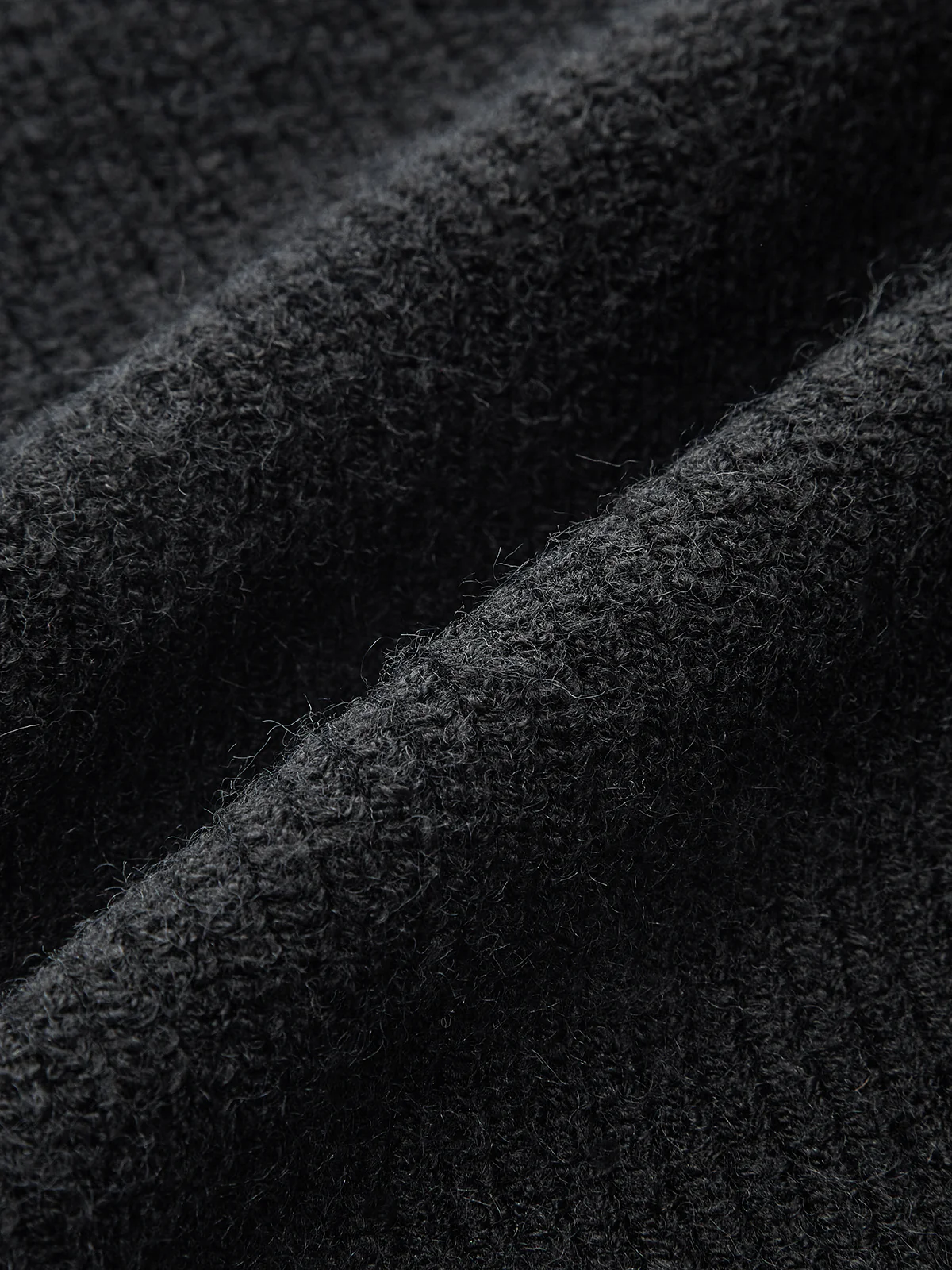 Mock Neck Tie Neck Contrast Stitch Sweater - Image 3