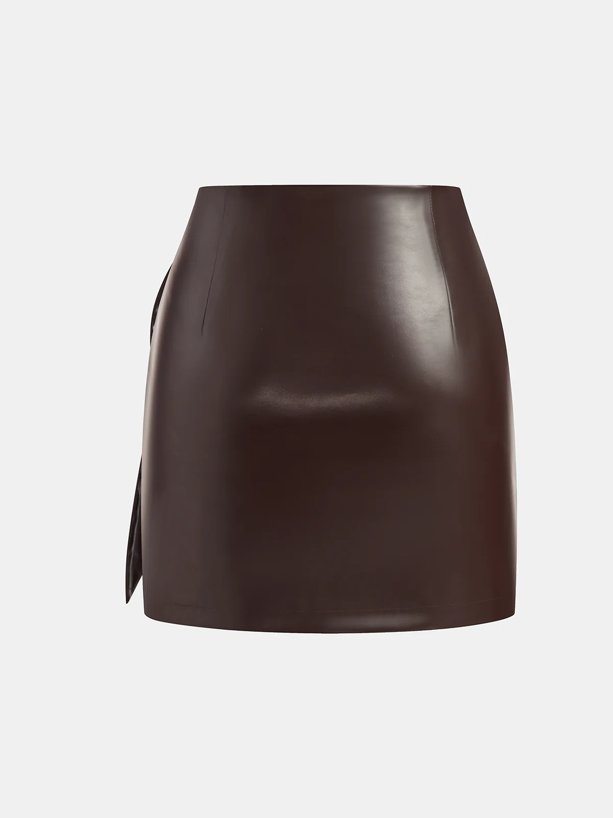 Mock Neck Top with Faux Leather Skirt Set - Image 6