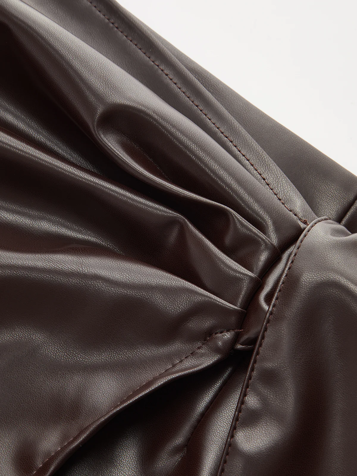 Mock Neck Top with Faux Leather Skirt Set - Image 8