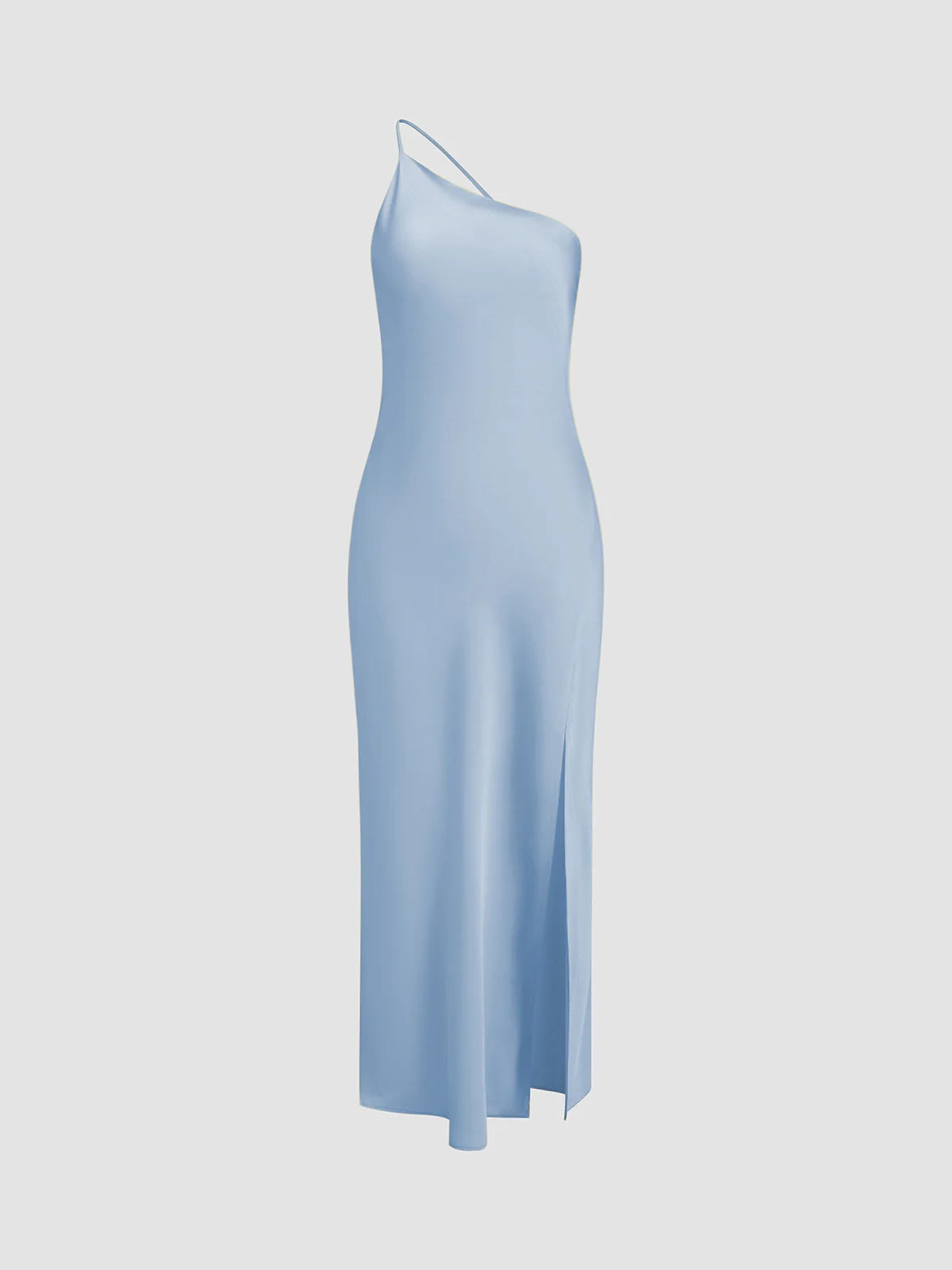 Moonlight Open Back Satin Slit Long Dress - Image 12