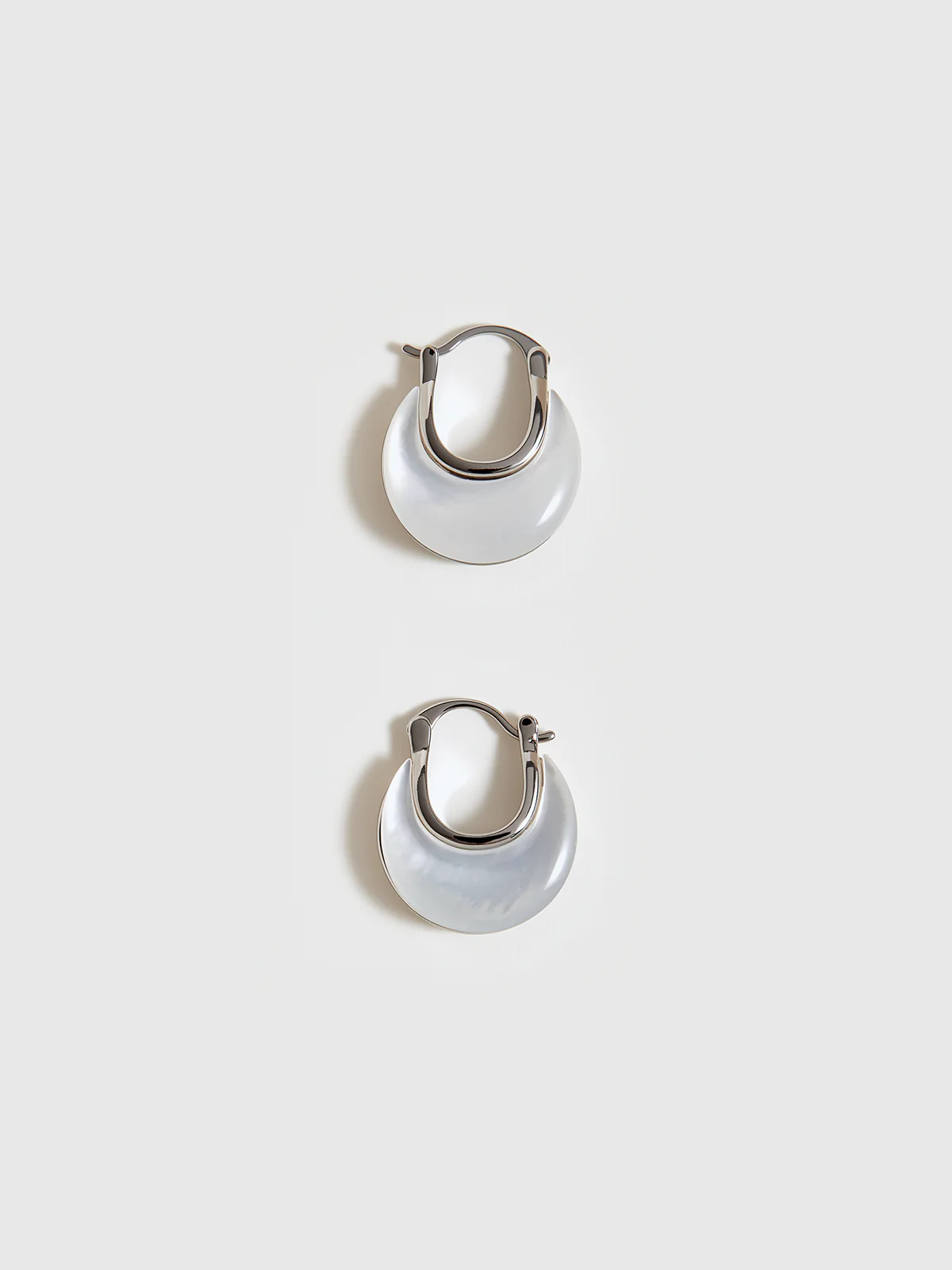 Mother of Pearl Hoop Earrings - Image 3