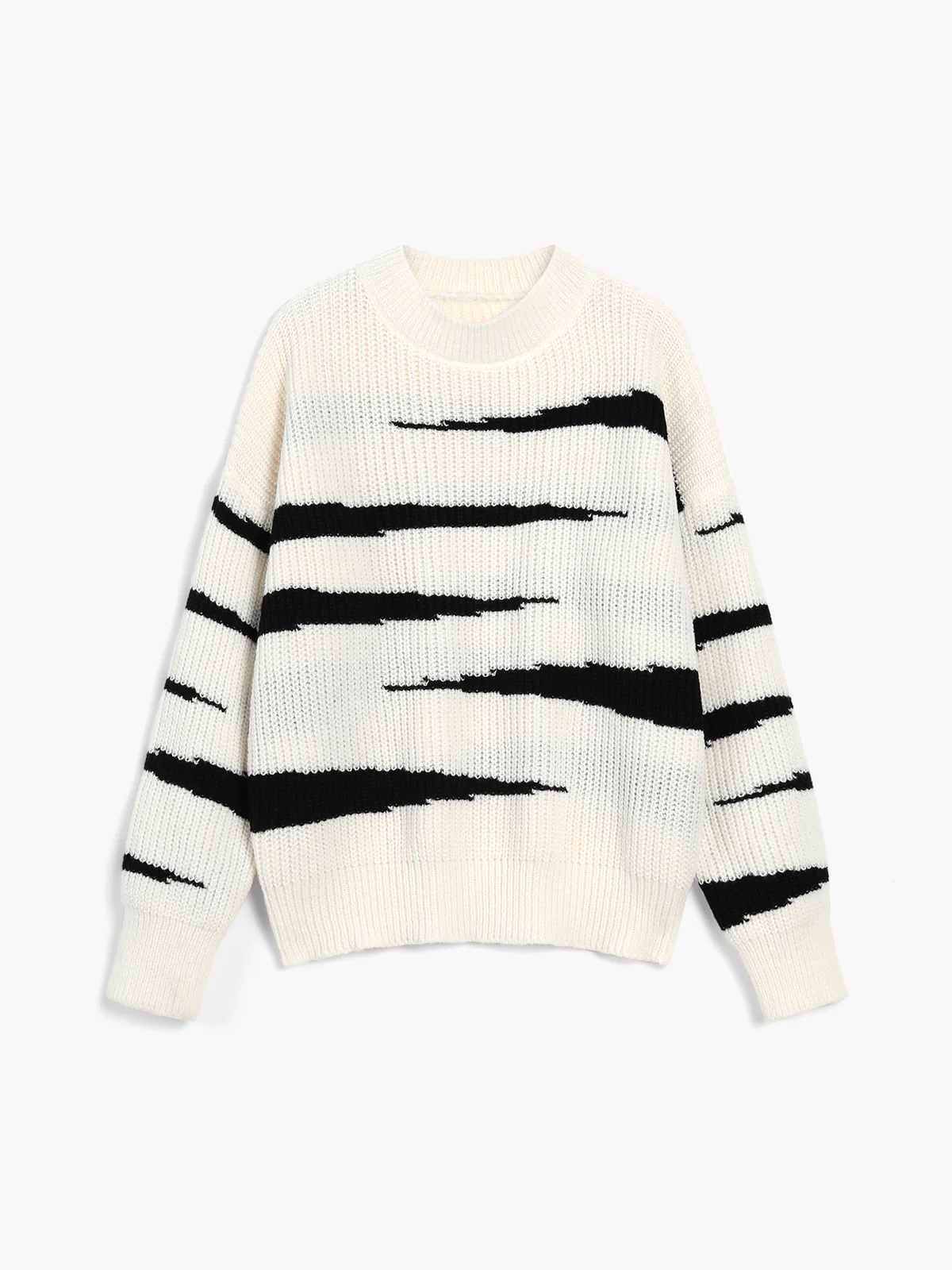 Mountains In Clouds Oversized Sweater - Image 2