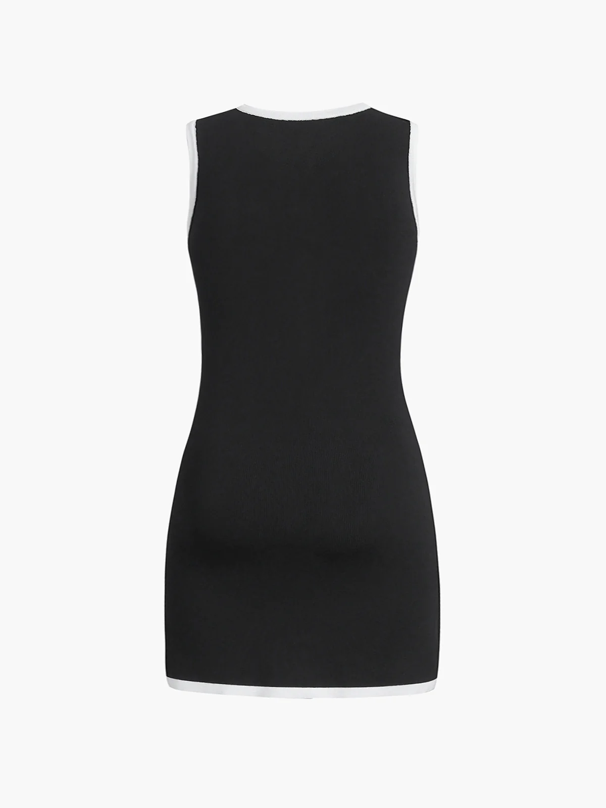 Multi Pocket Button Sleeveless Short Sweater Dress - Image 5