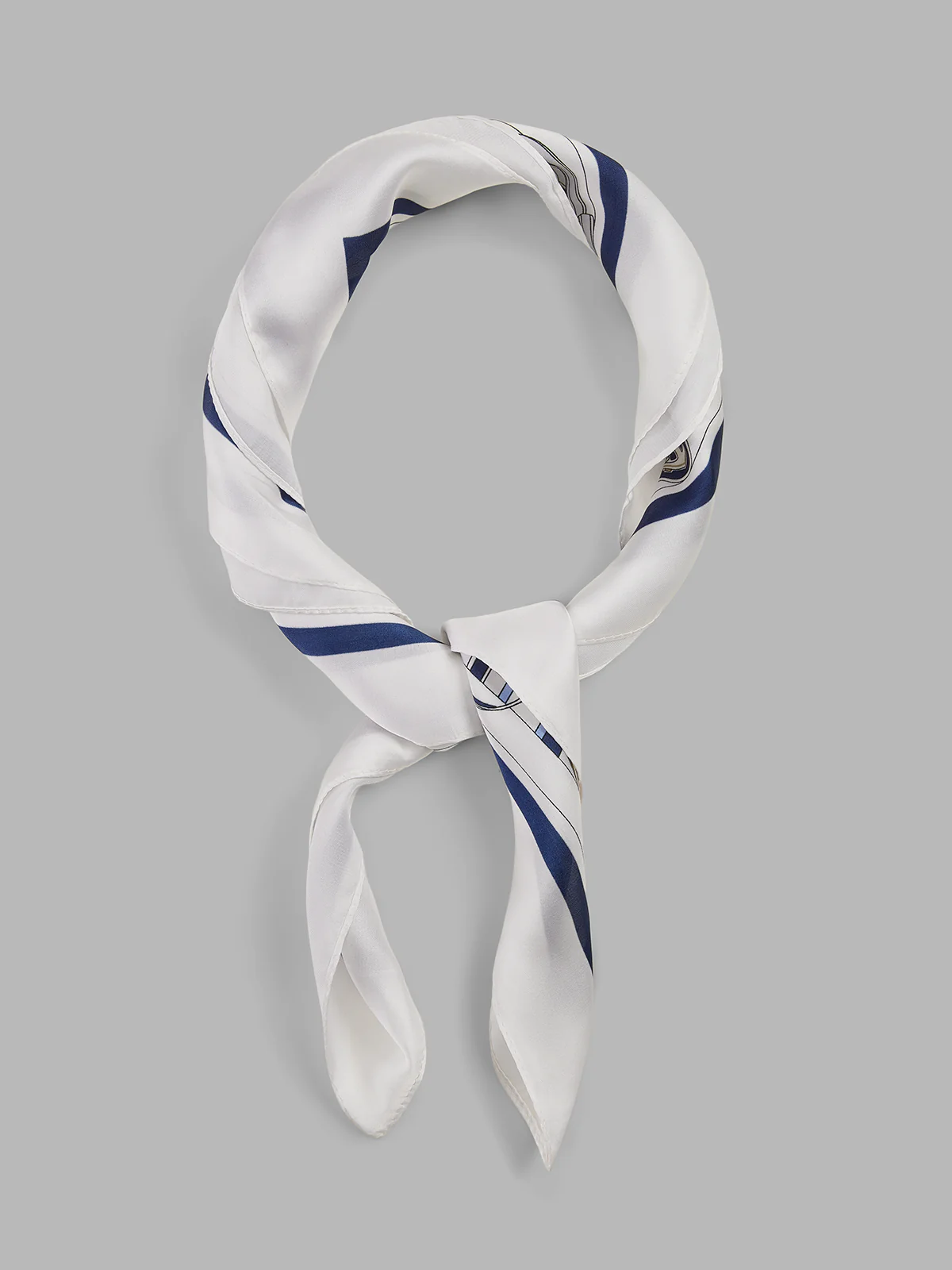 Nautical Sailboat Anchor Print Square Scarf - Image 2