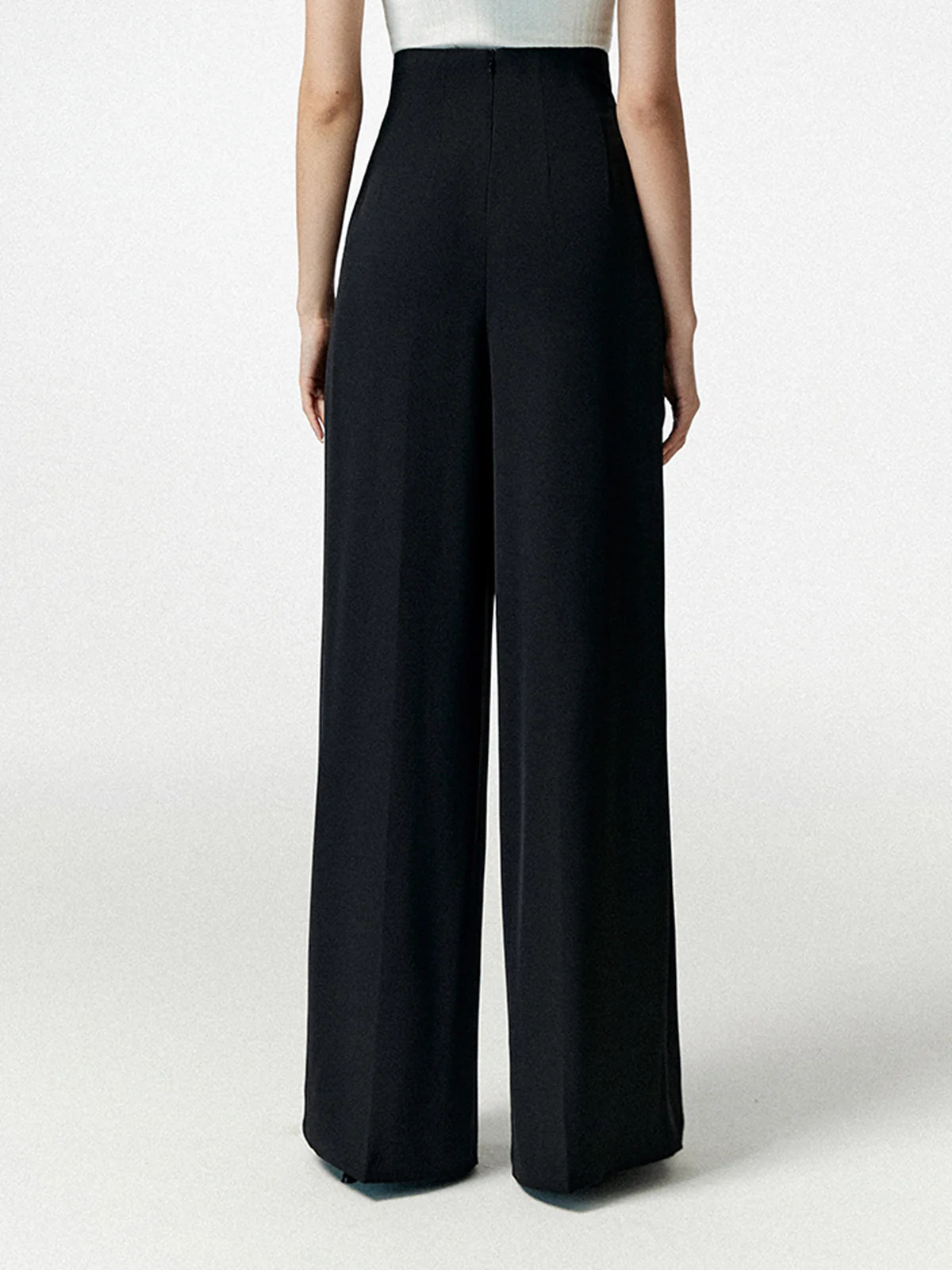 Notch Wide Leg Dress Pants - Image 4
