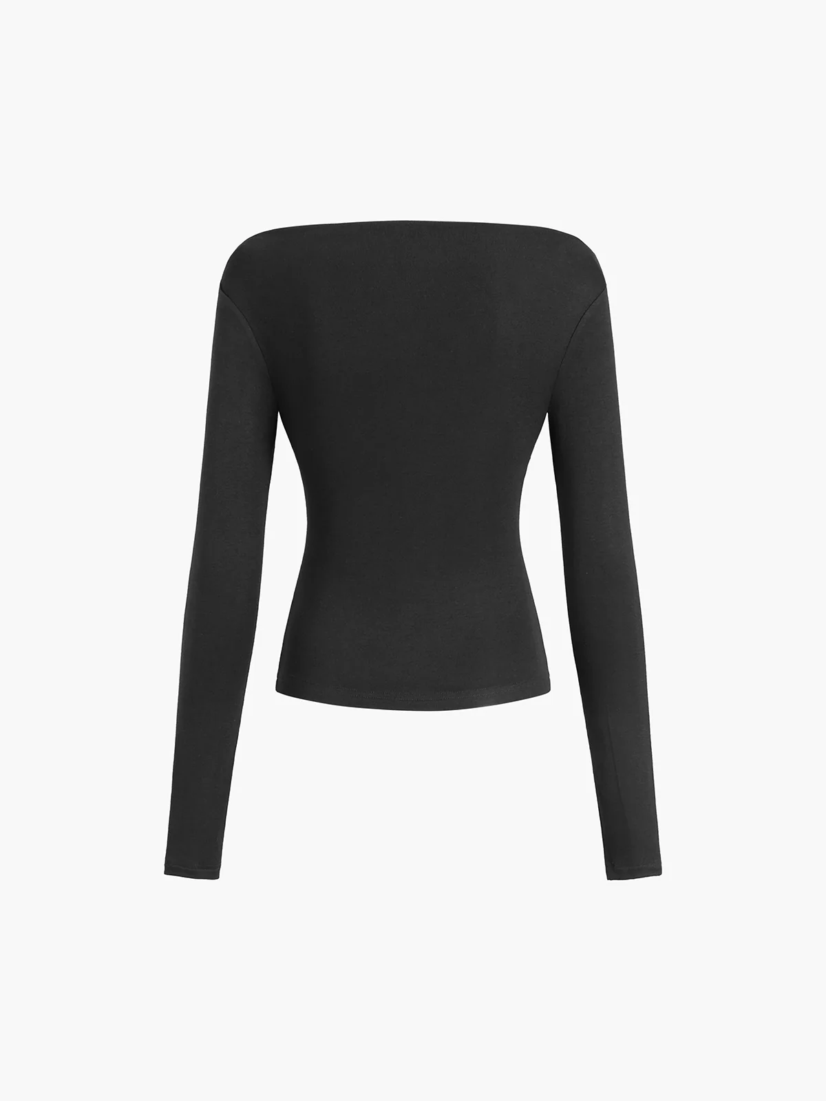 Oblique Off-Shoulder Long Sleeve T-Shirt - Image 5