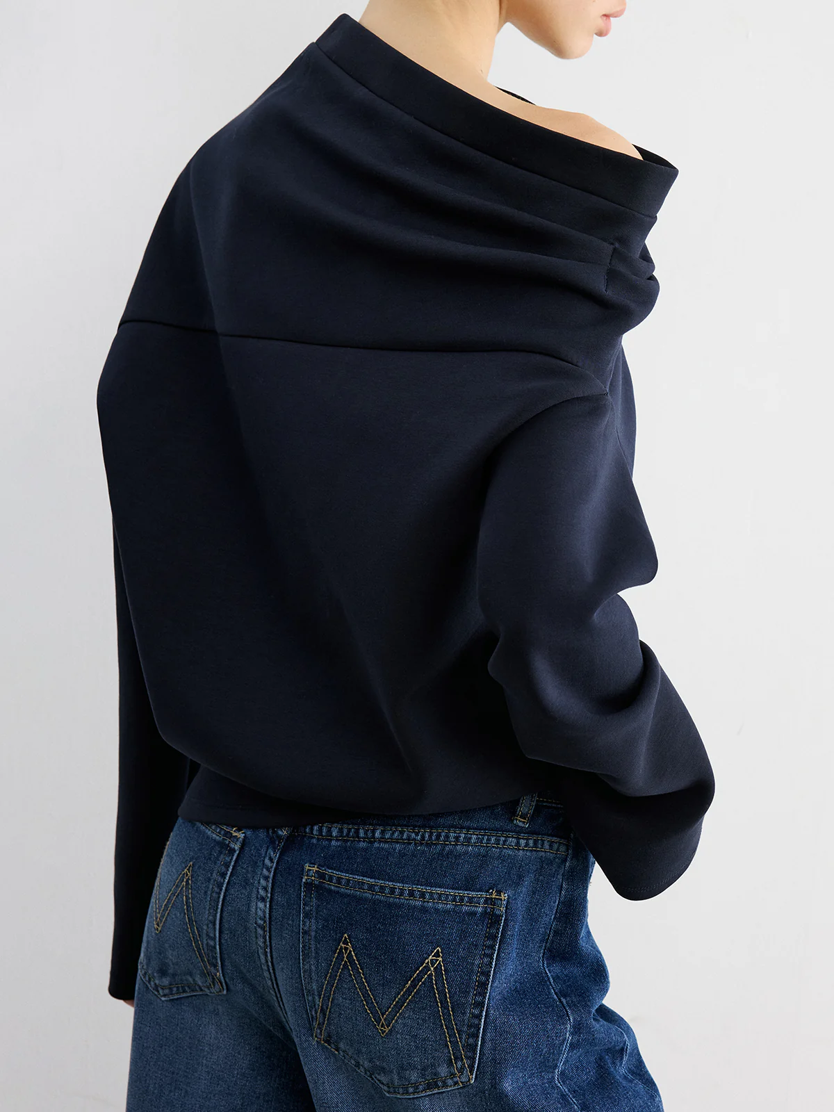 Off-Shoulder Cotton-Blend Sweatshirt - Image 6