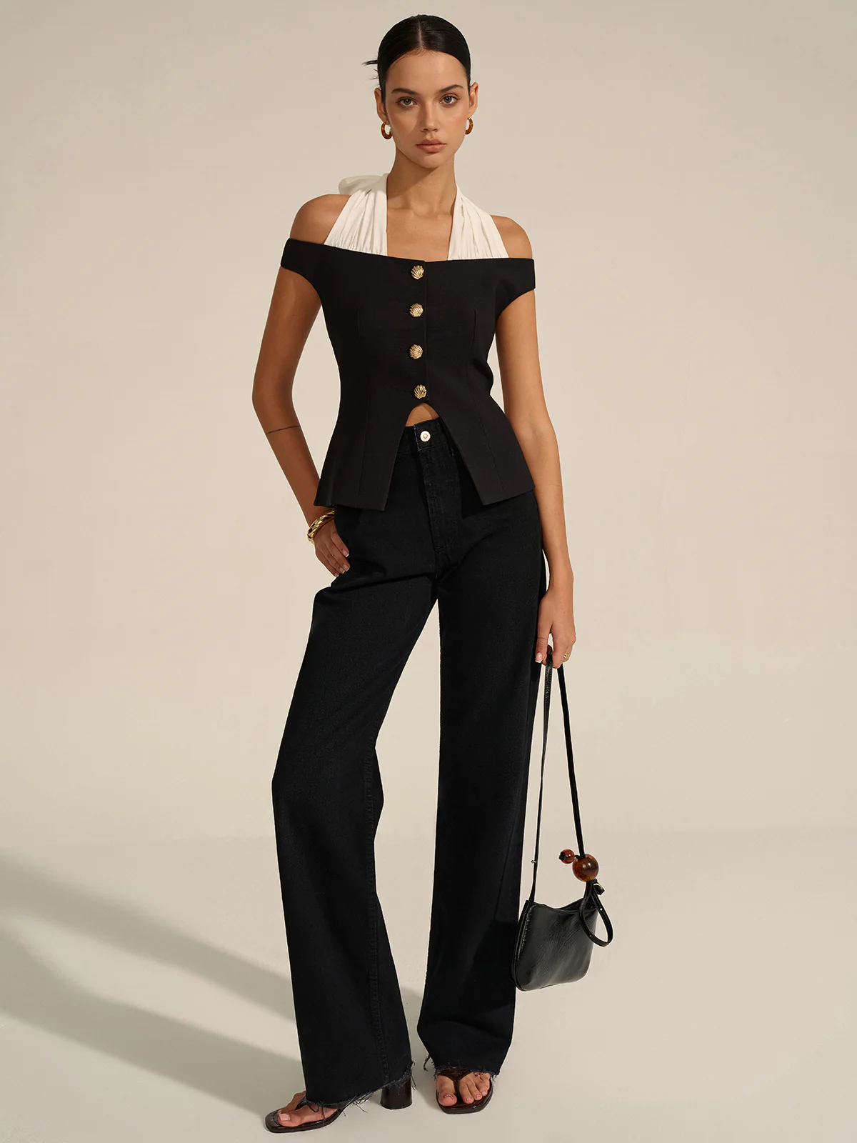 Off-Shoulder Halter Neck Blouse - Image 2