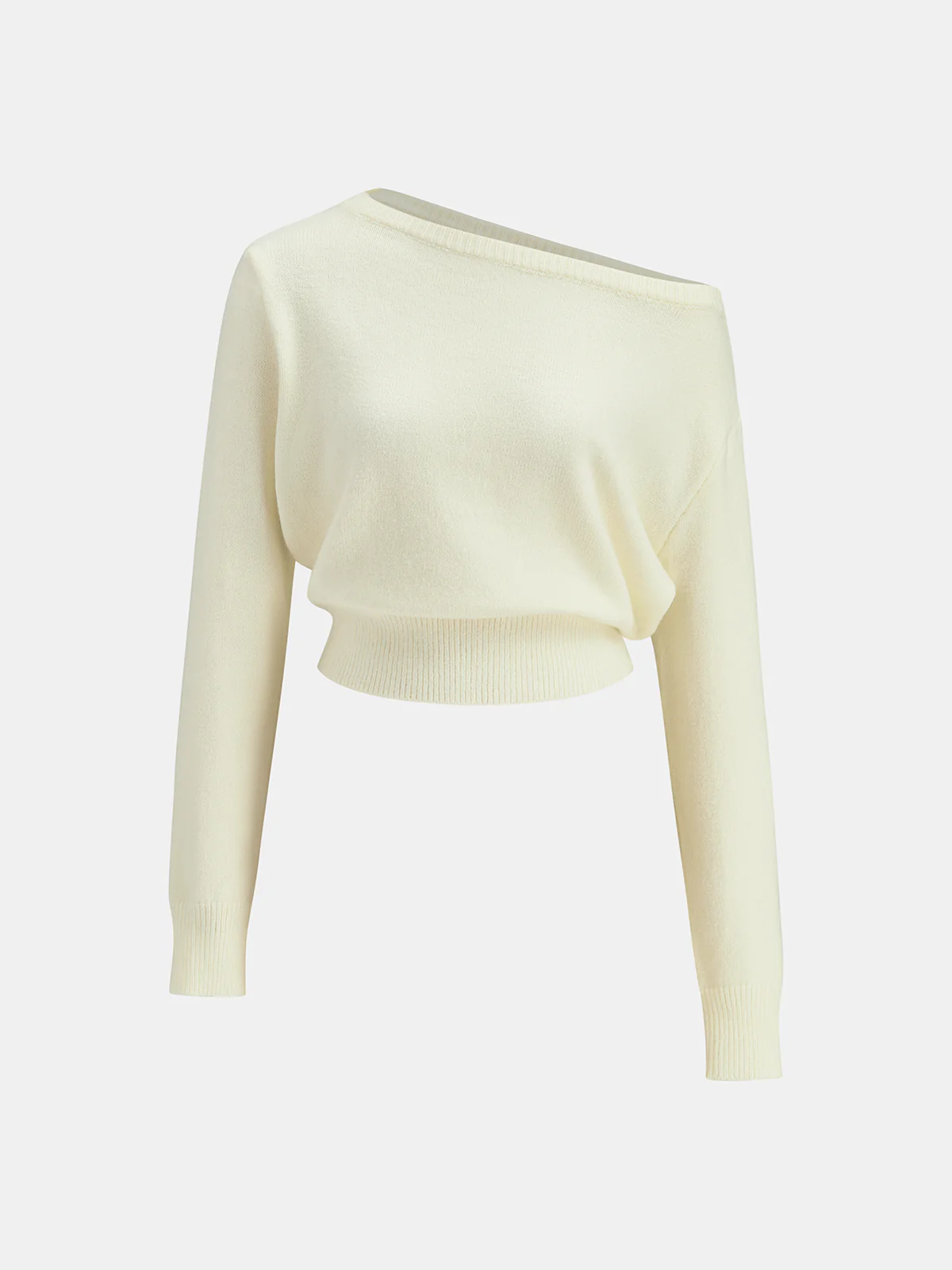 Off-Shoulder Knit Sweater - Image 2