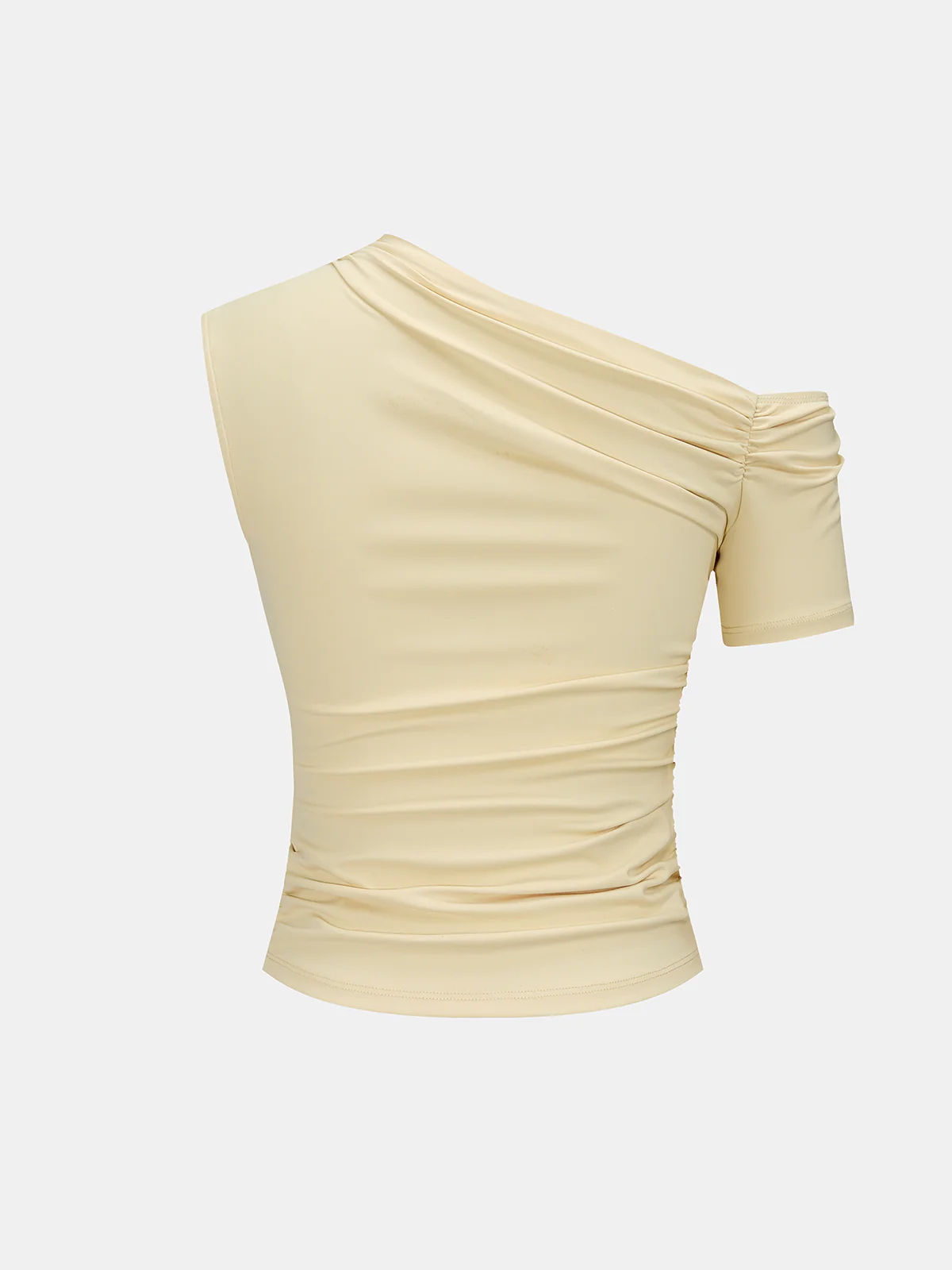 Off-Shoulder Ruched Top & Tie-Waist Pants Set - Image 3
